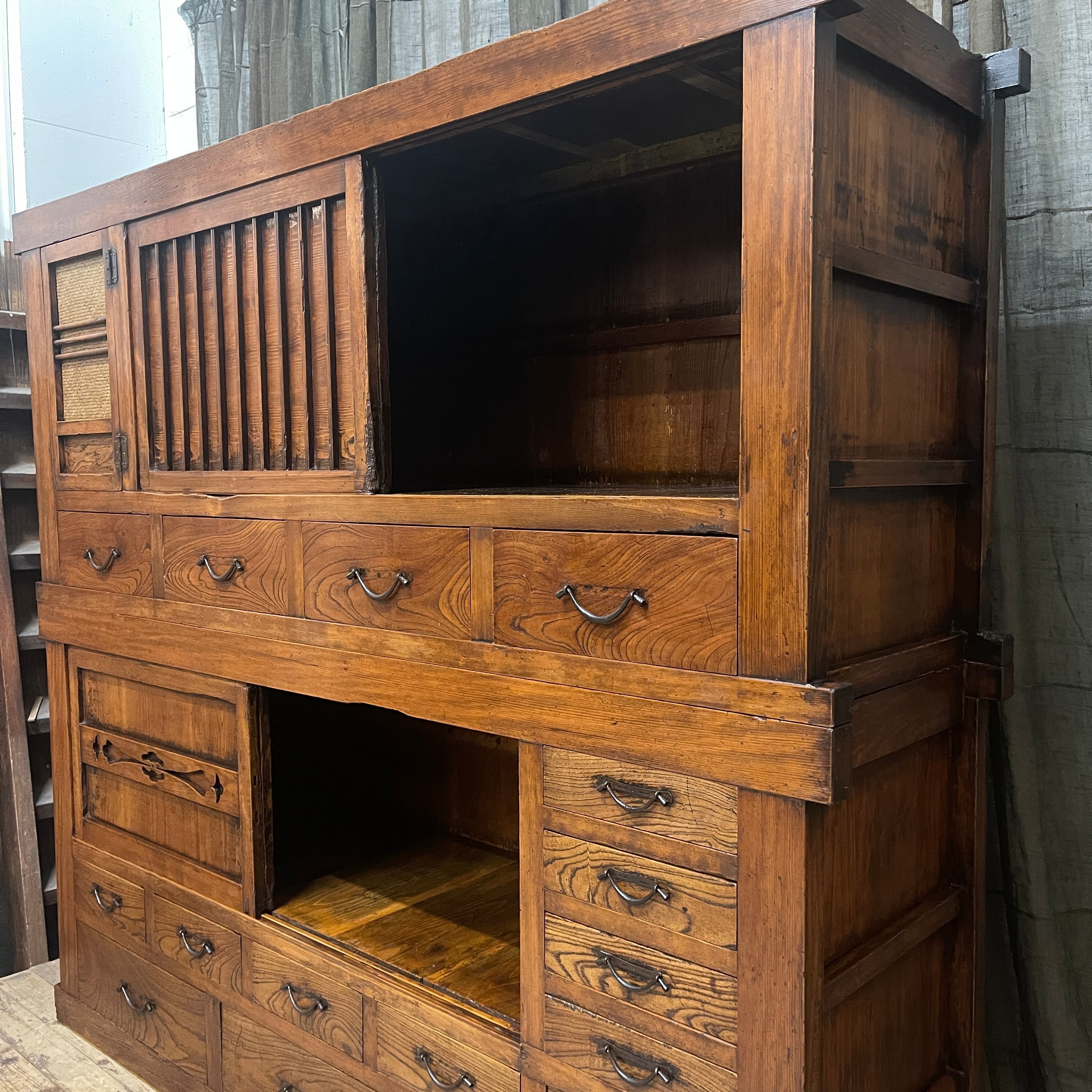 Japanese Mizuya, Kitchen Cabinet - Cedar & Cypress & Elm | Meiji