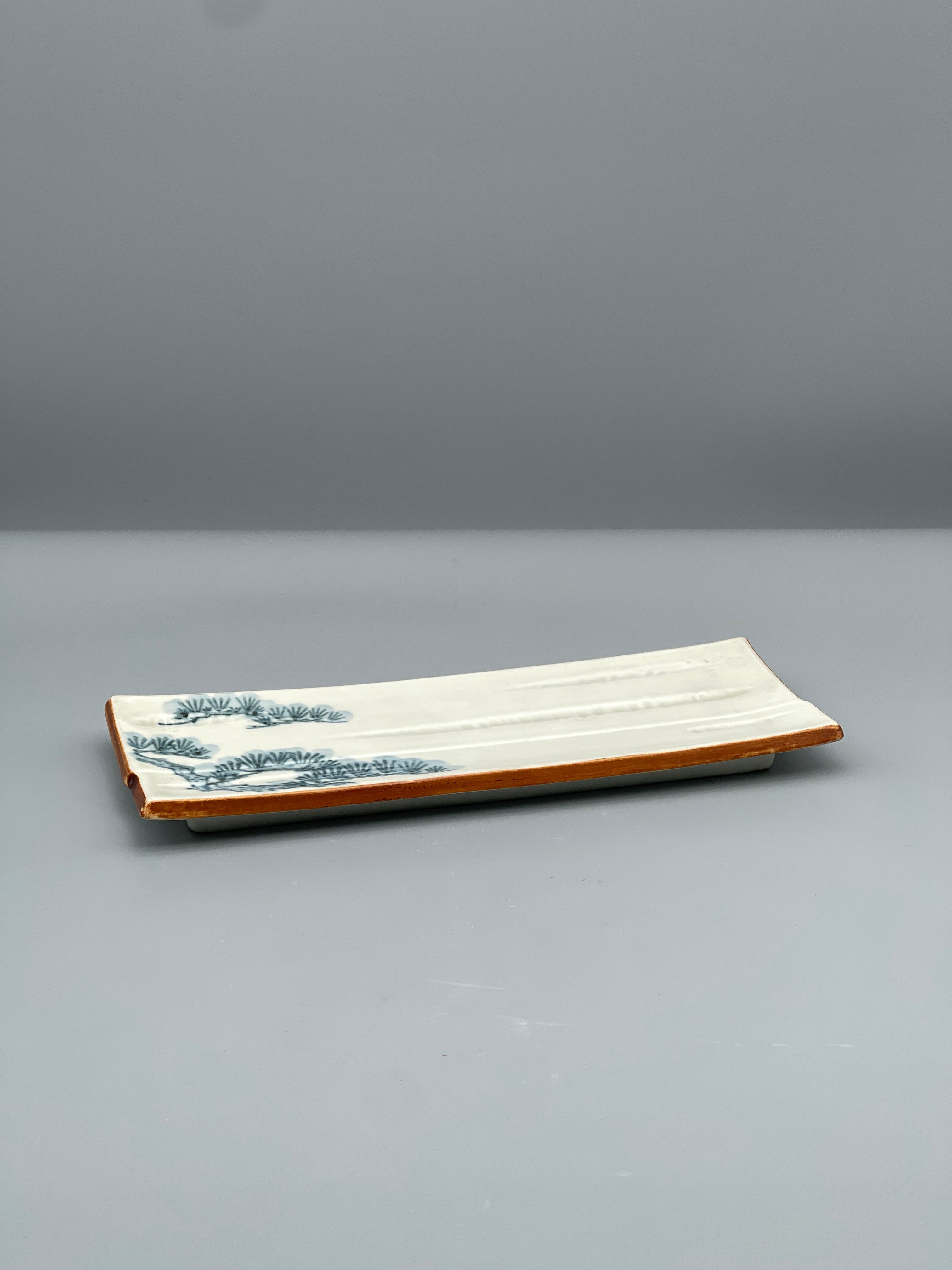 Vintage Japanese Serving Plate, Matsu Pine Motif