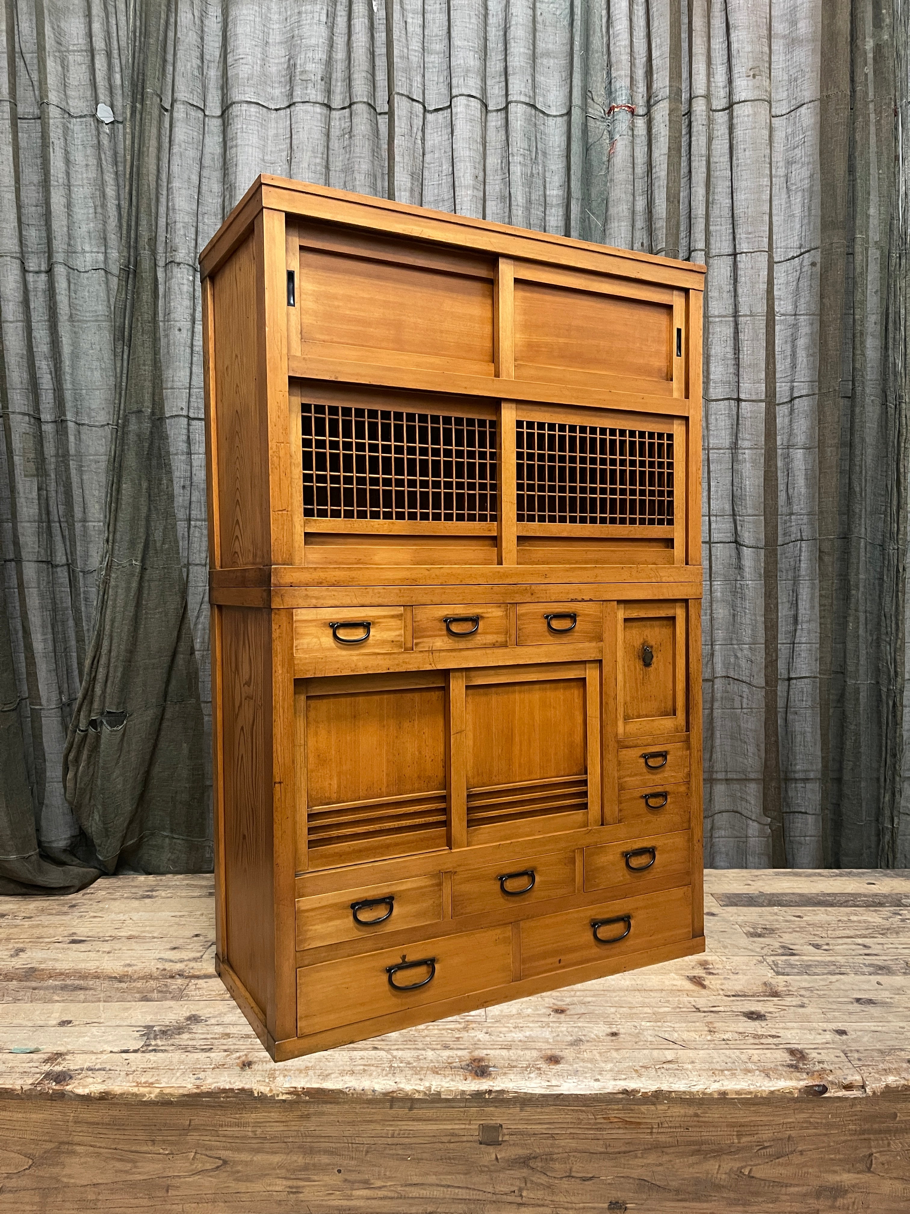 Mizuya, Antique Japanese Kitchen Cabinet - Cedar & Cypress | C.1915
