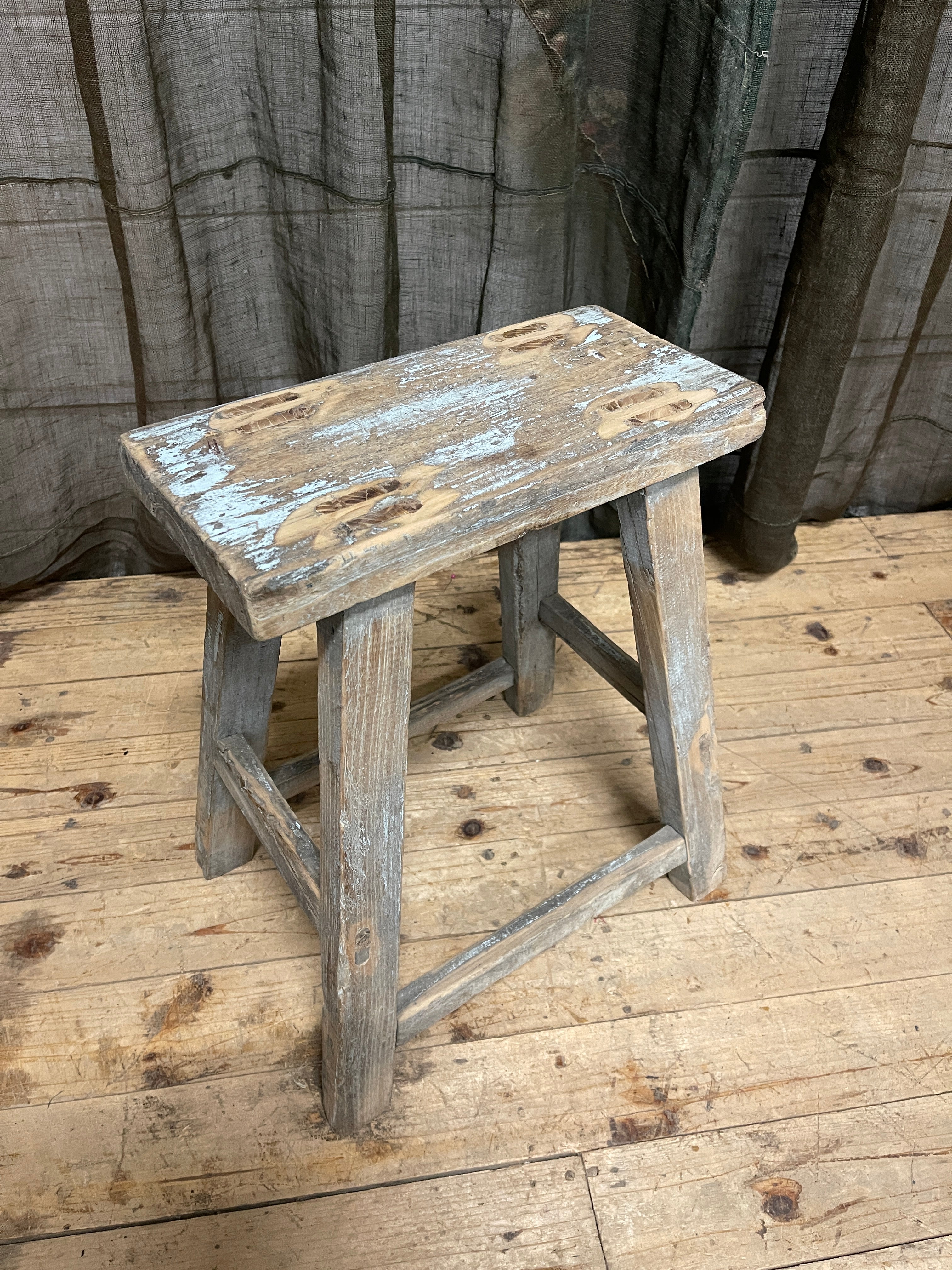 Chinese Provincial Elm Stool