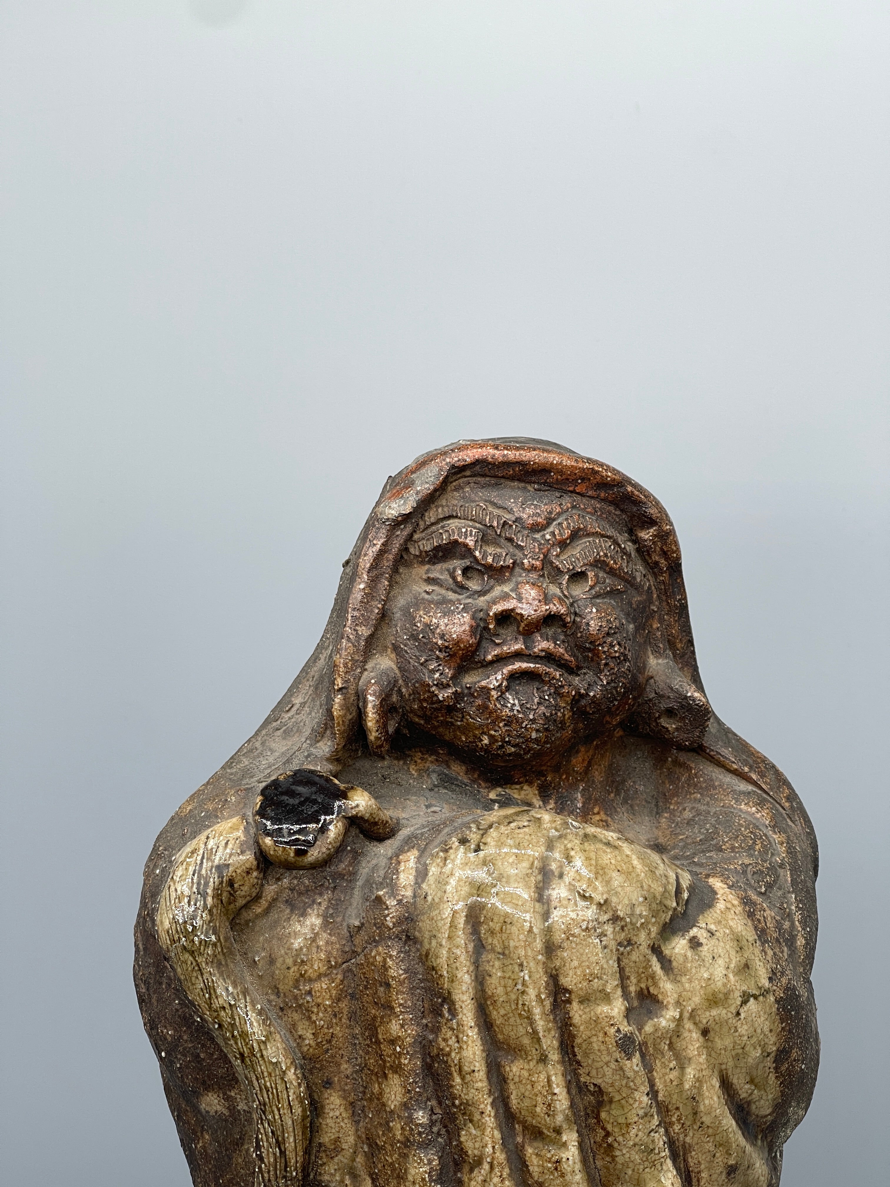 Vintage Hand-Crafted Japanese Daruma statue, Earthenware