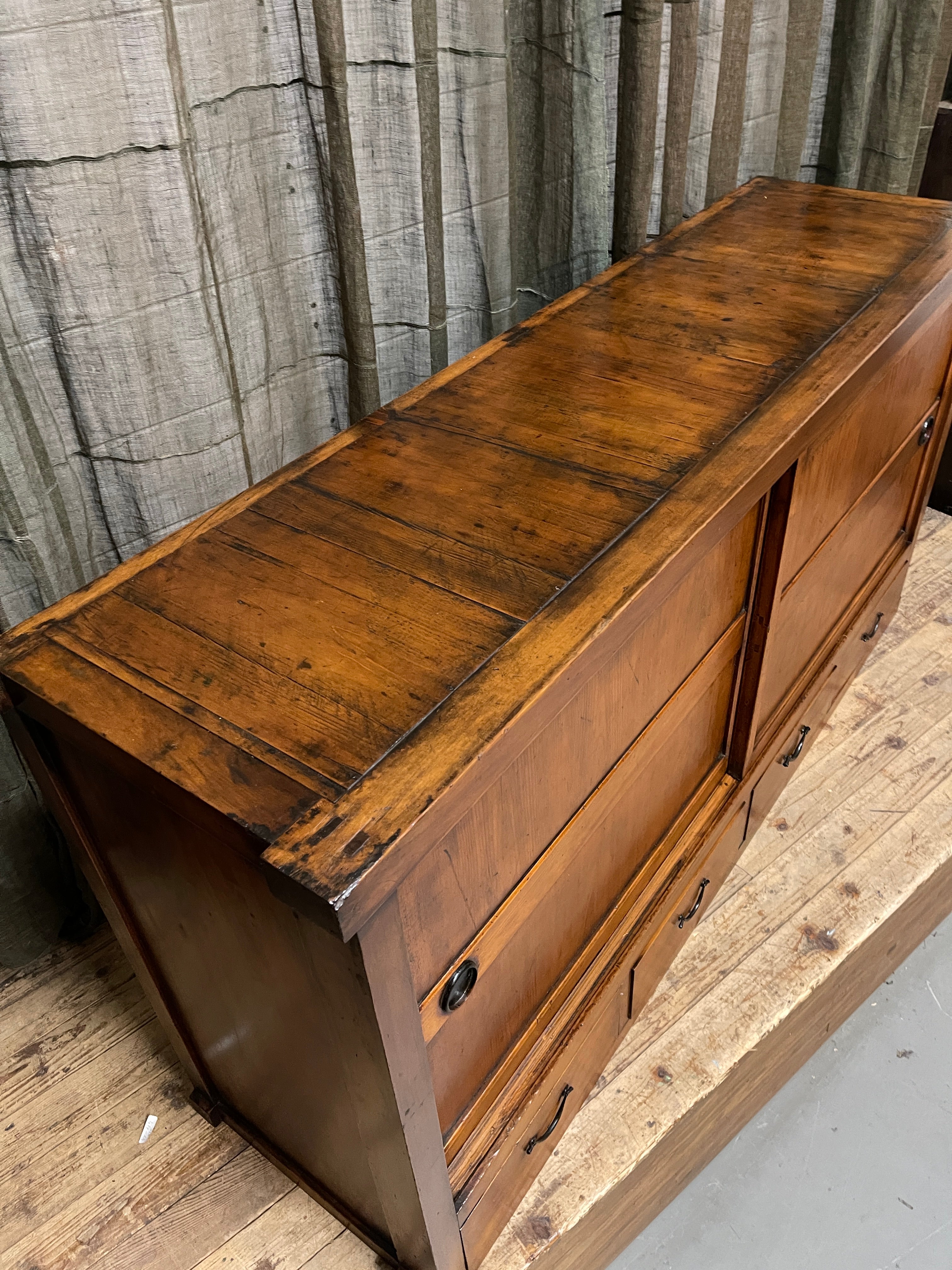 Antique Japanese Sideboard From Gifu- Cypress | Meiji