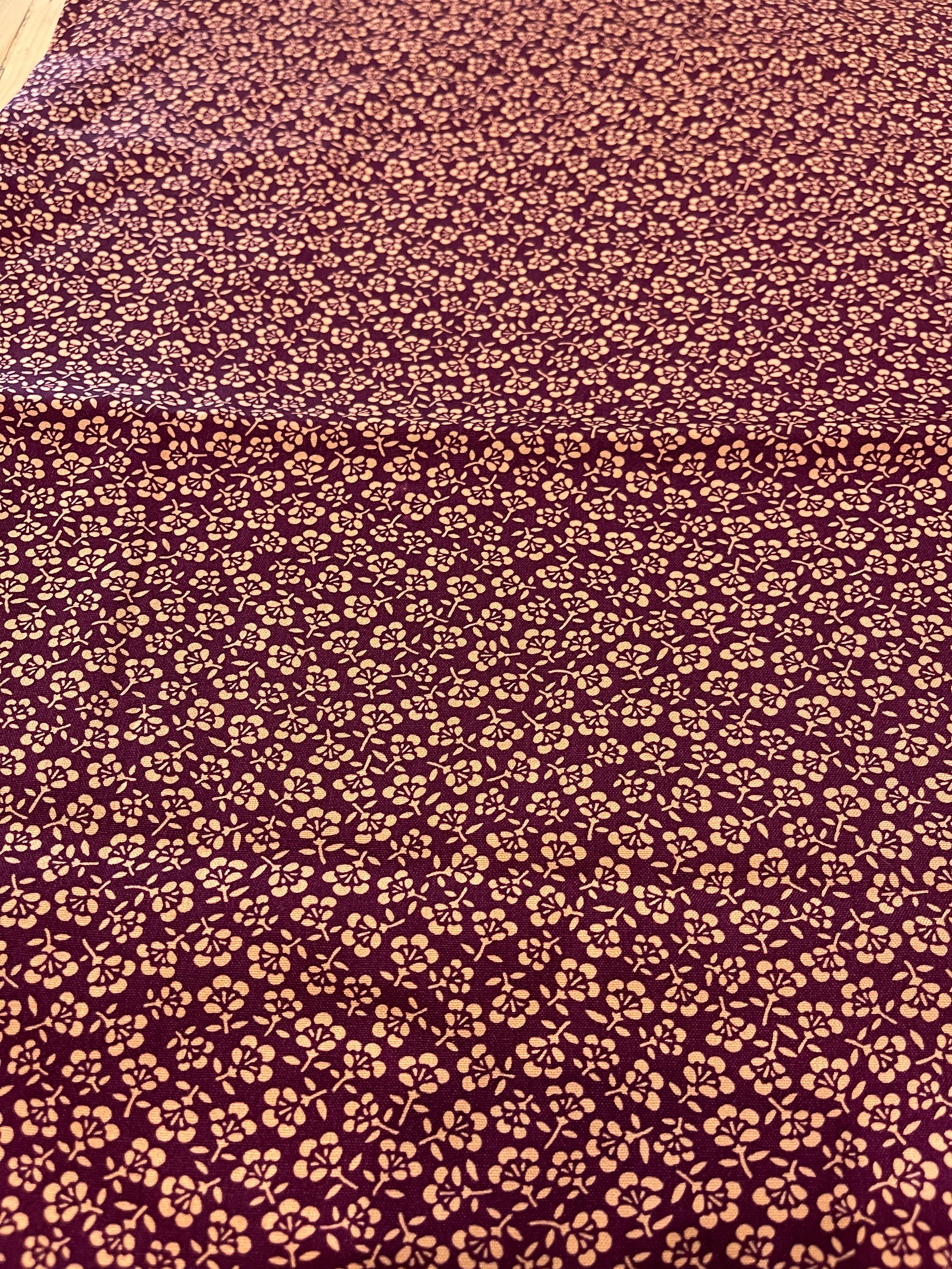 Japanese Silk Fabric Floral Pattern