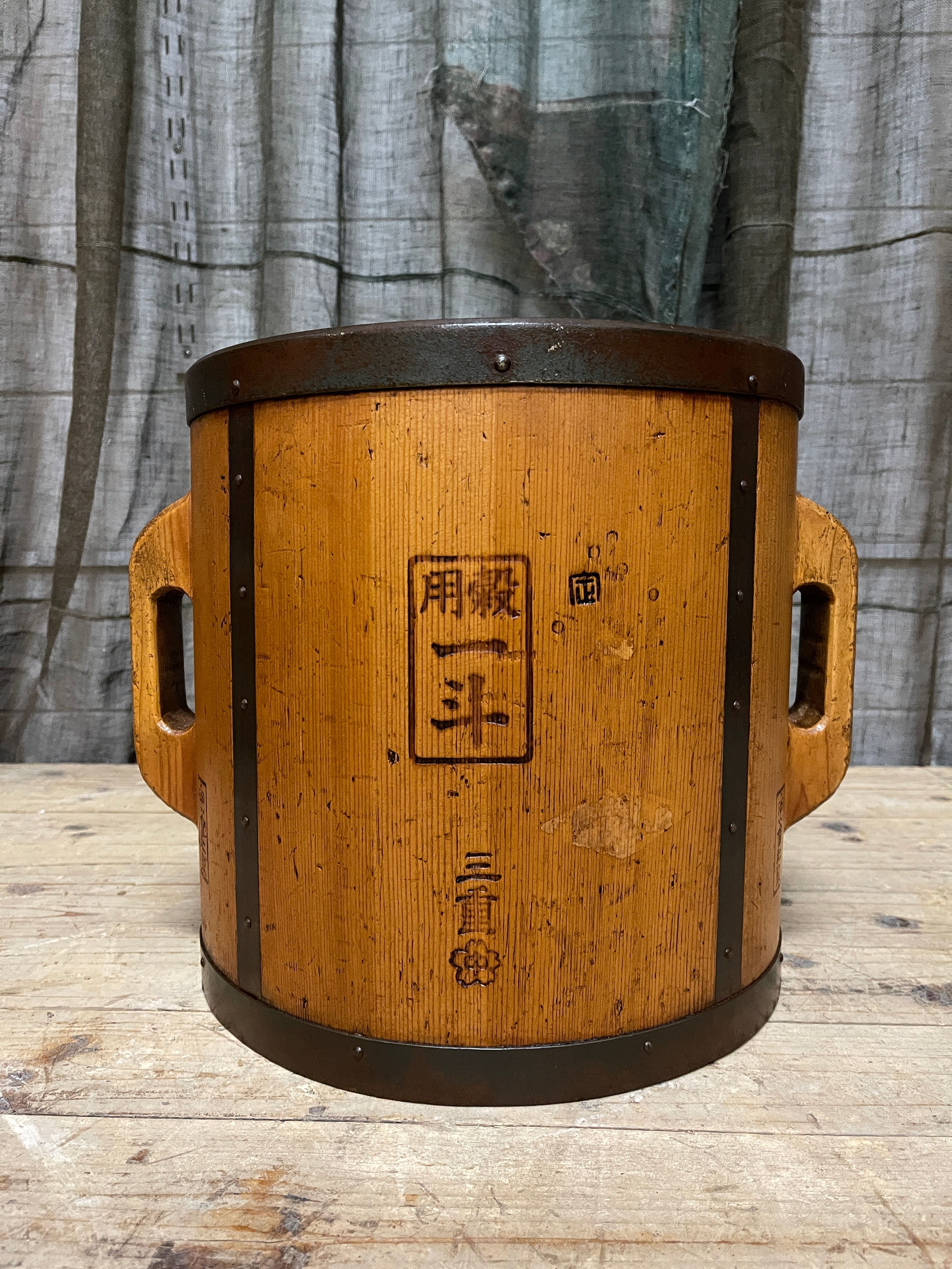 Tomasu, Antique Japanese Rice Measure Bucket