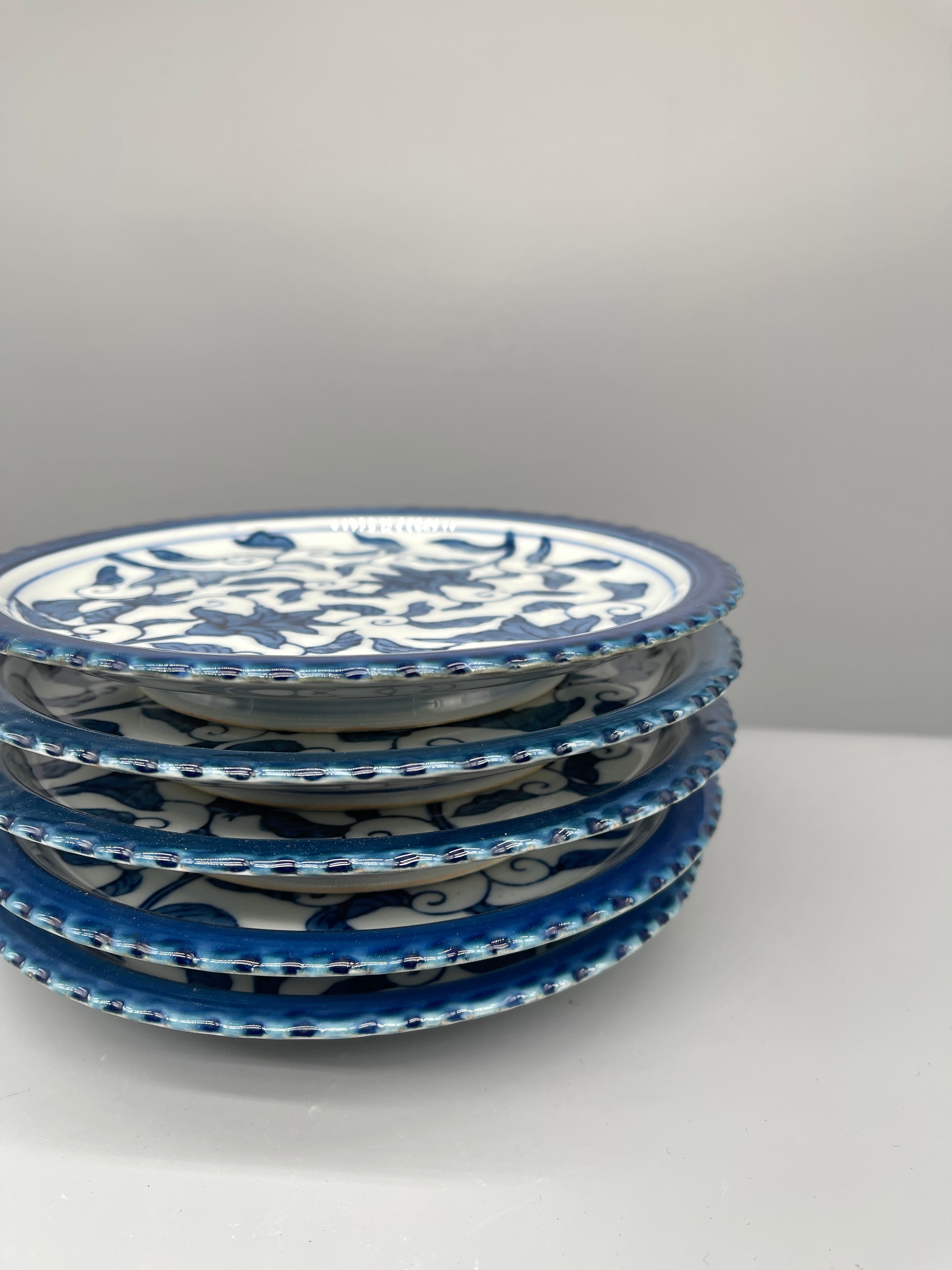 Set of Vintage Japanese Serving Plate, Arabesque Design