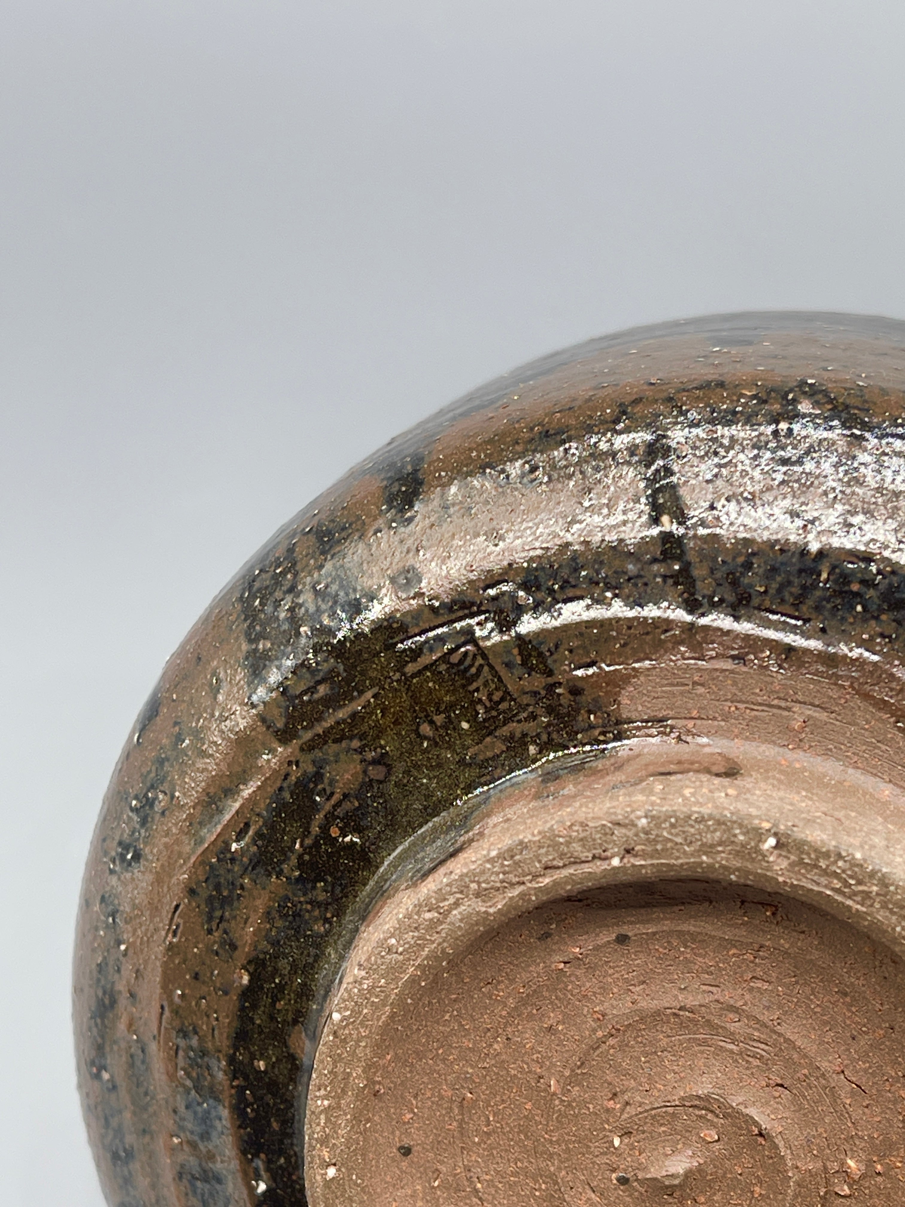 Vintage Japanese Matcha Bowl, Chawan - Brown Drip Glaze