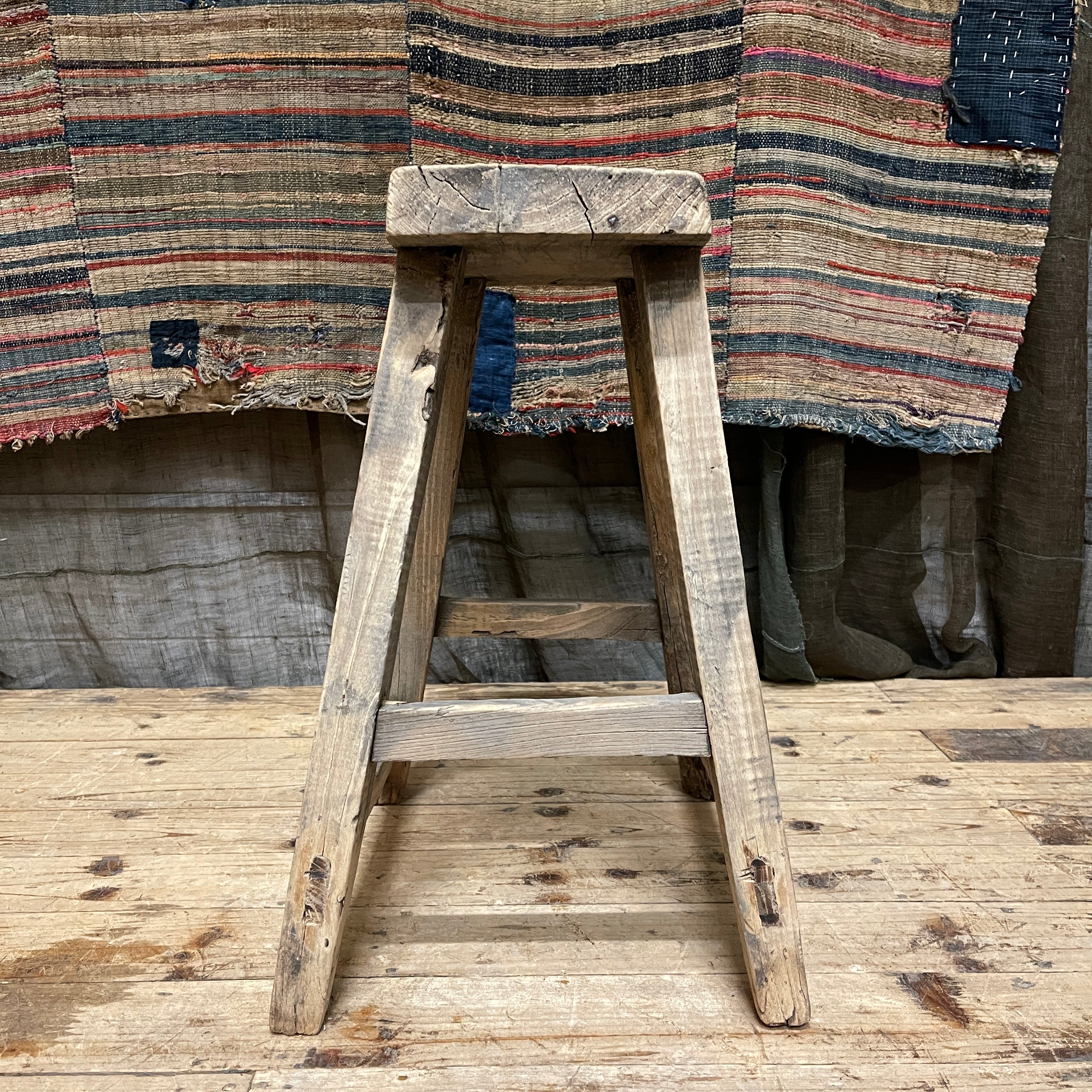 Chinese Provincial Elm Stool