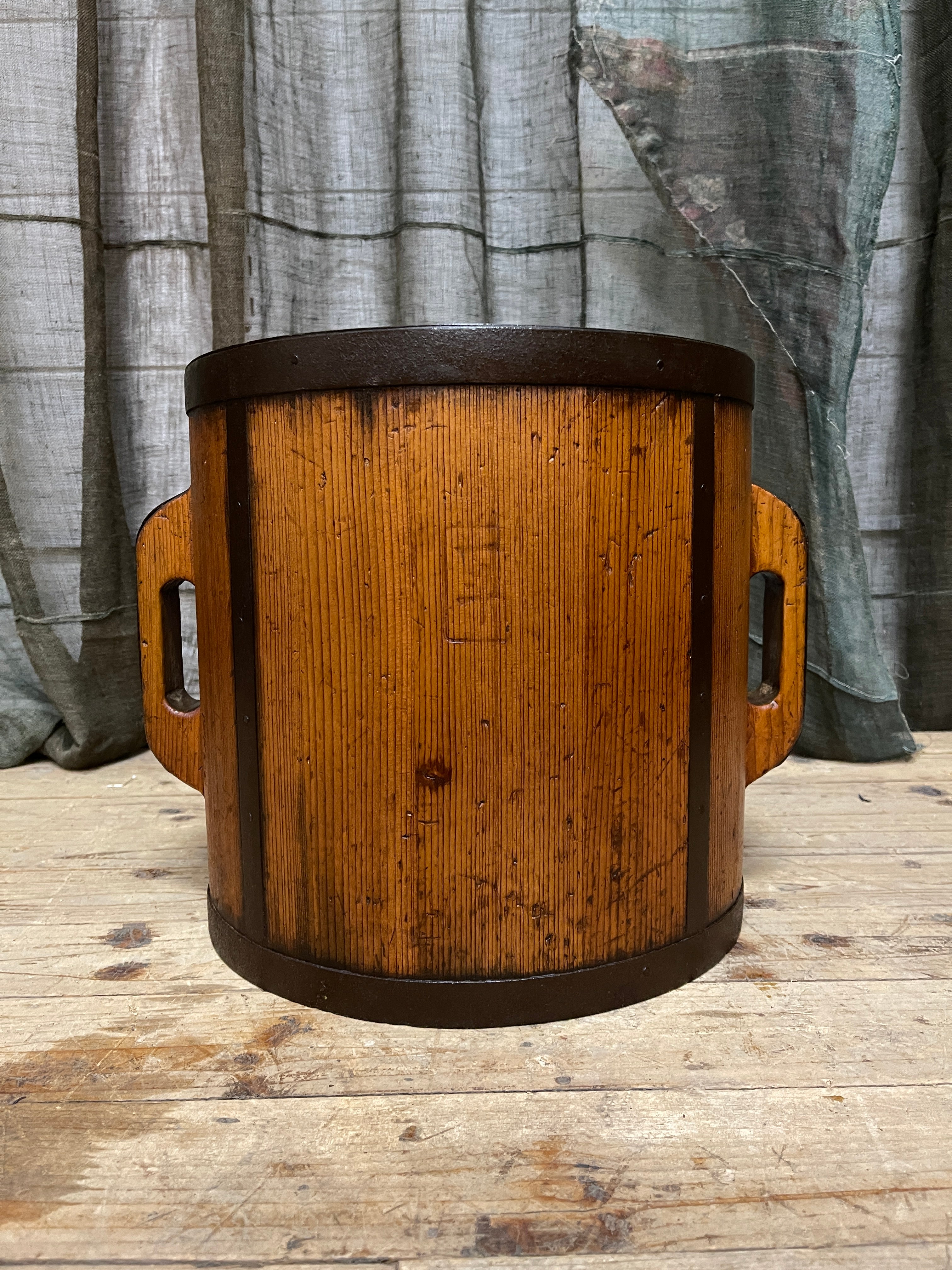Tomasu, Antique Japanese Rice Measure Bucket