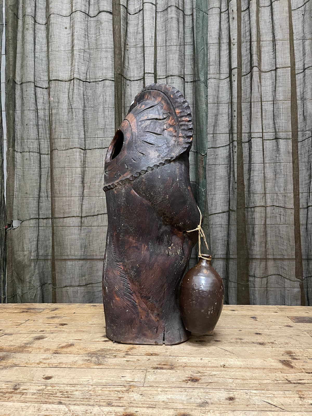 Vintage Japanese Ceramic Tanuki Statue | Large