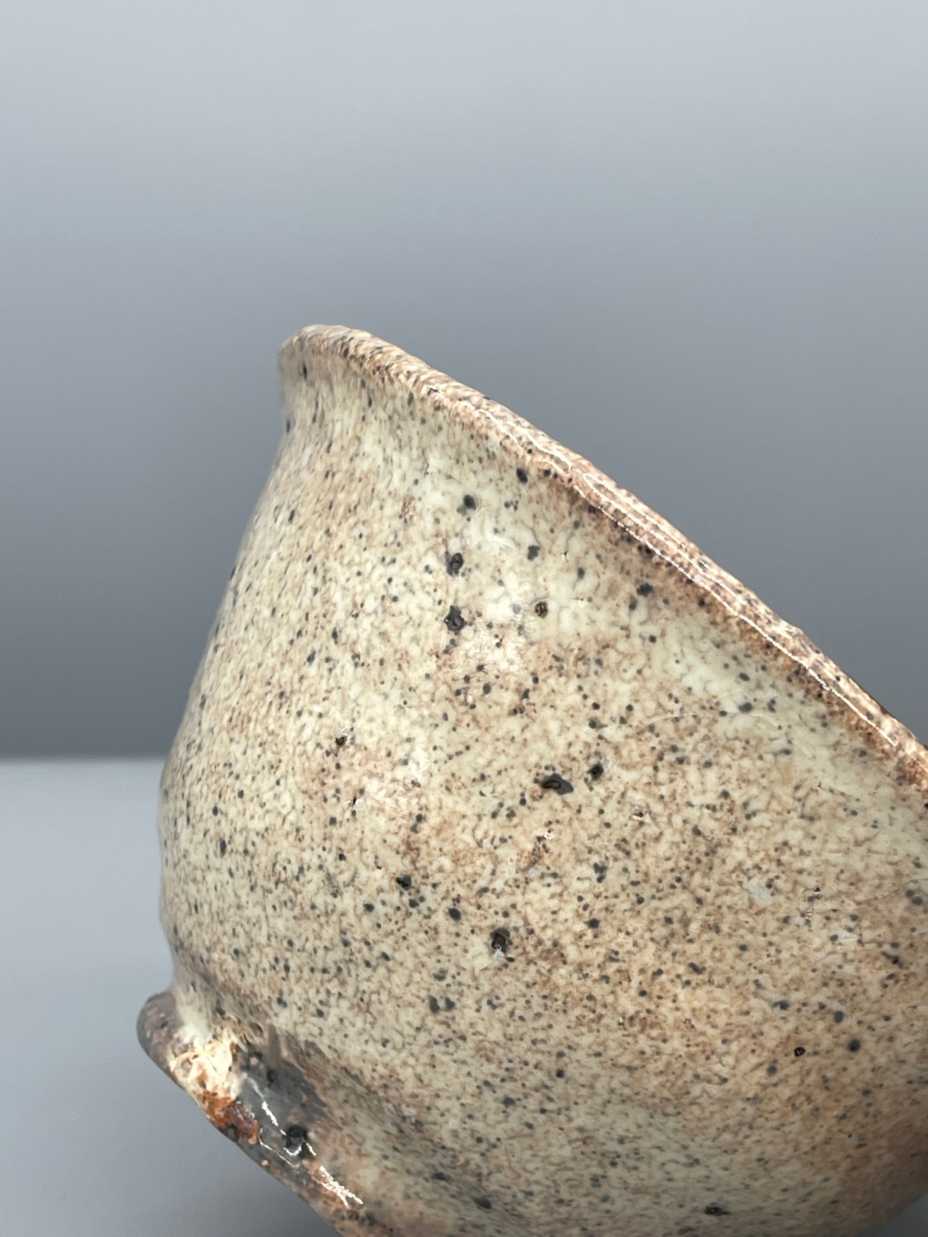 Vintage Japanese Chawan, Tea Bowl - Cream Glaze