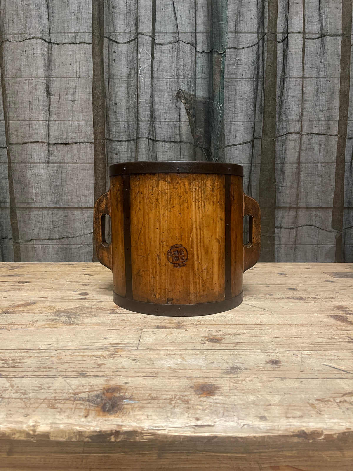 Tomasu, Vintage Japanese Rice Measure Bucket