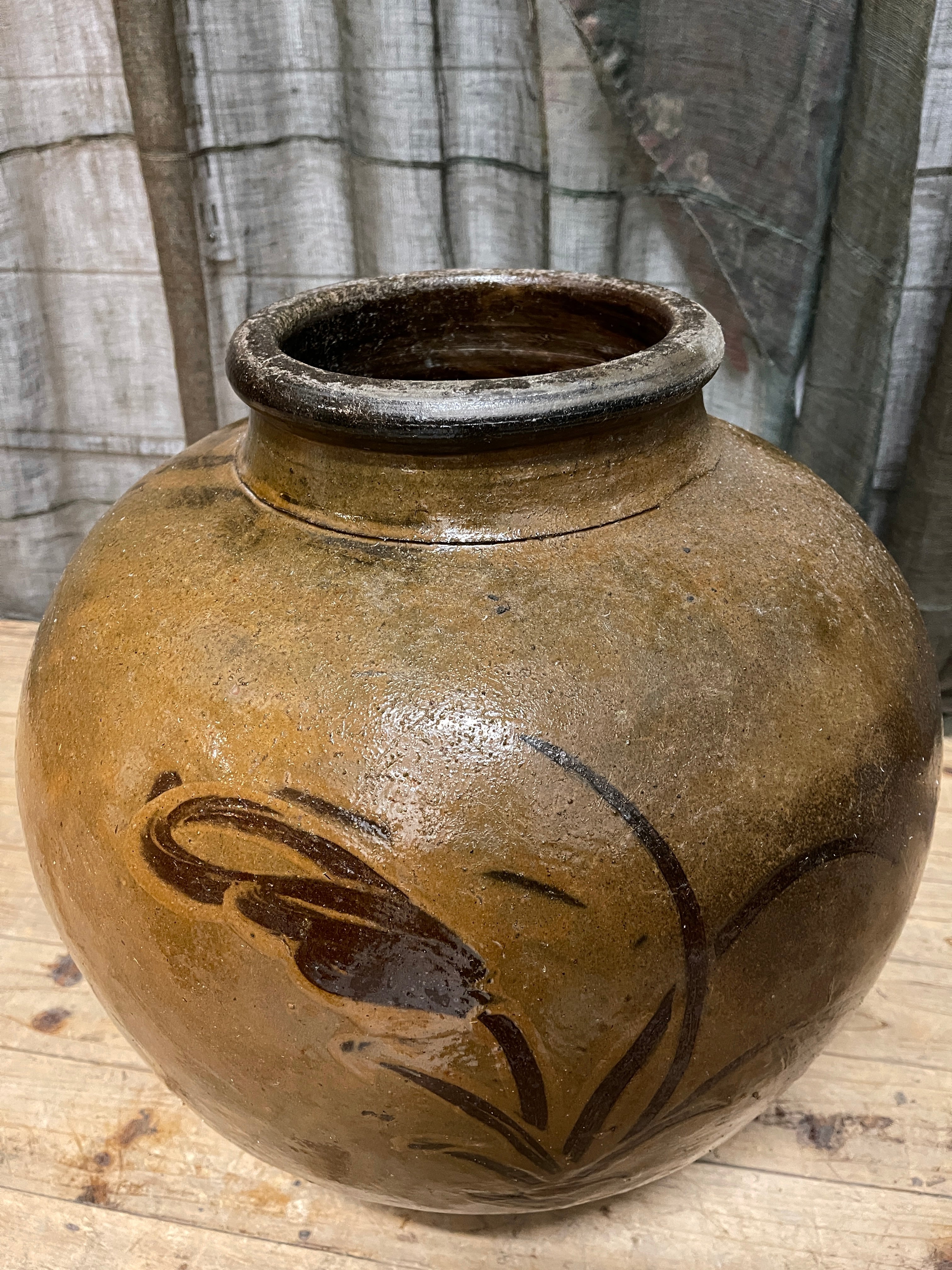 Antique Chinese Martaban Pottery storage Jar