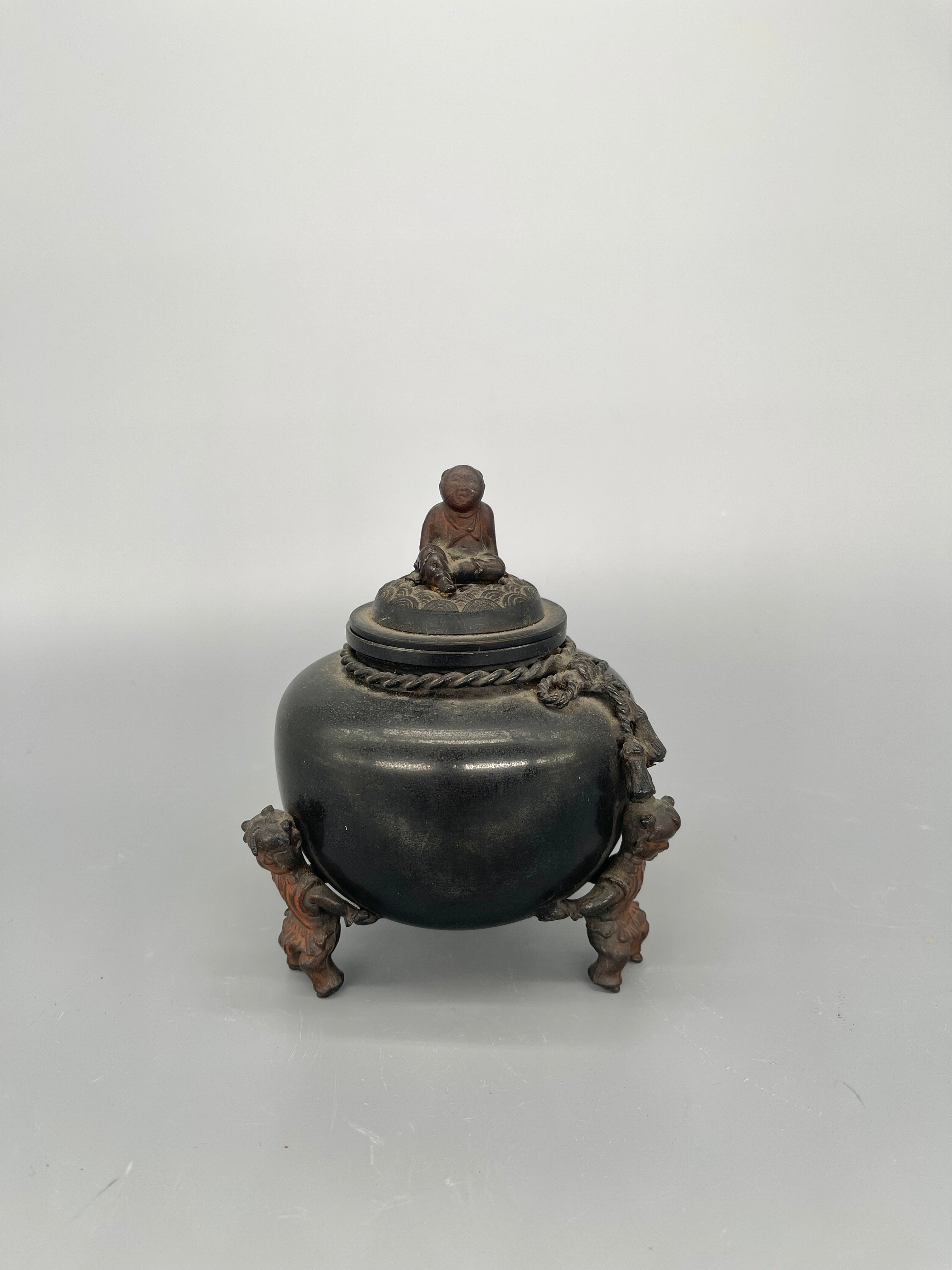 Vintage Japanese Koro, Incense Burner with Child figures