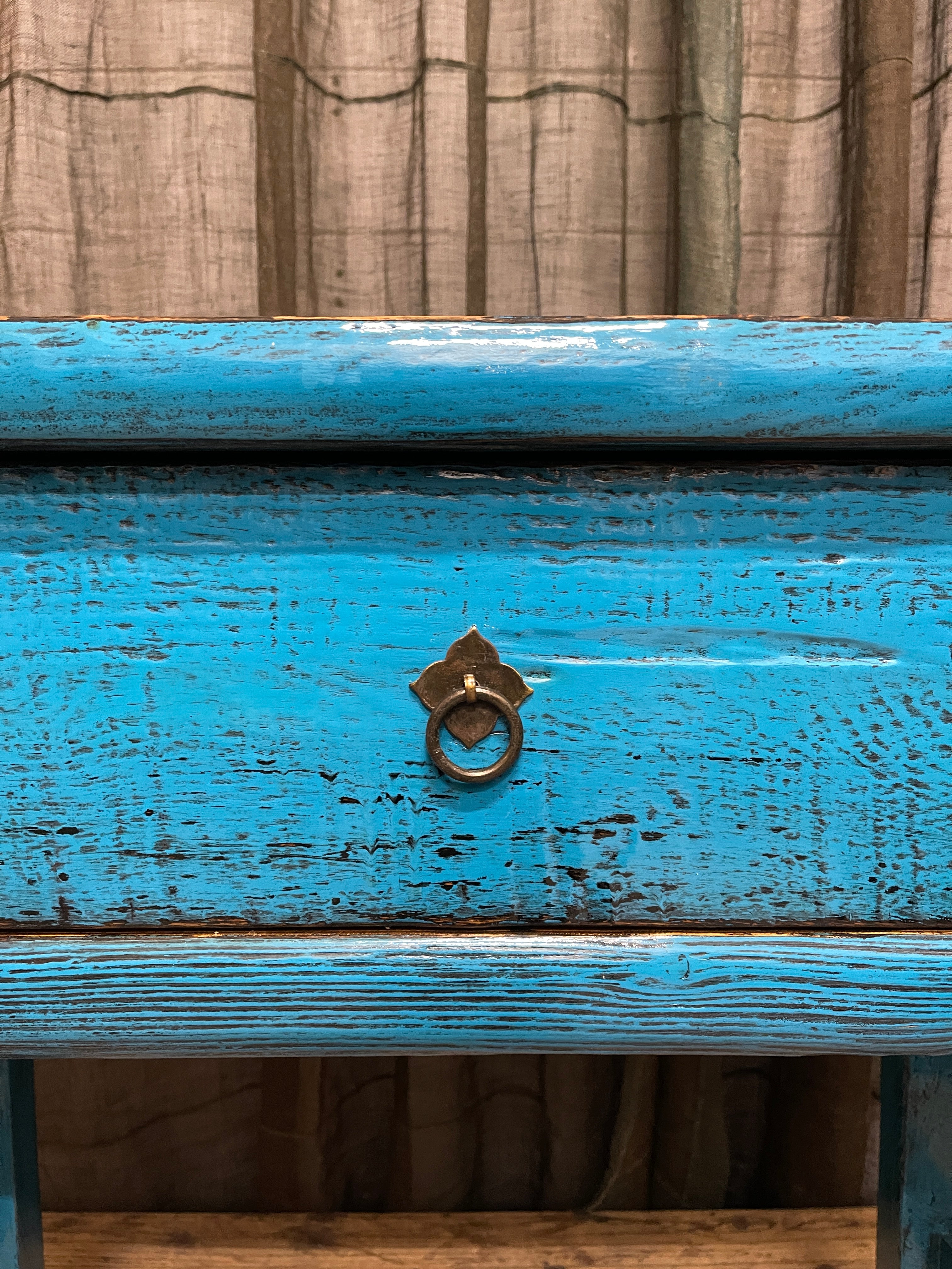 Chinese Blue Lacquered Hall Table