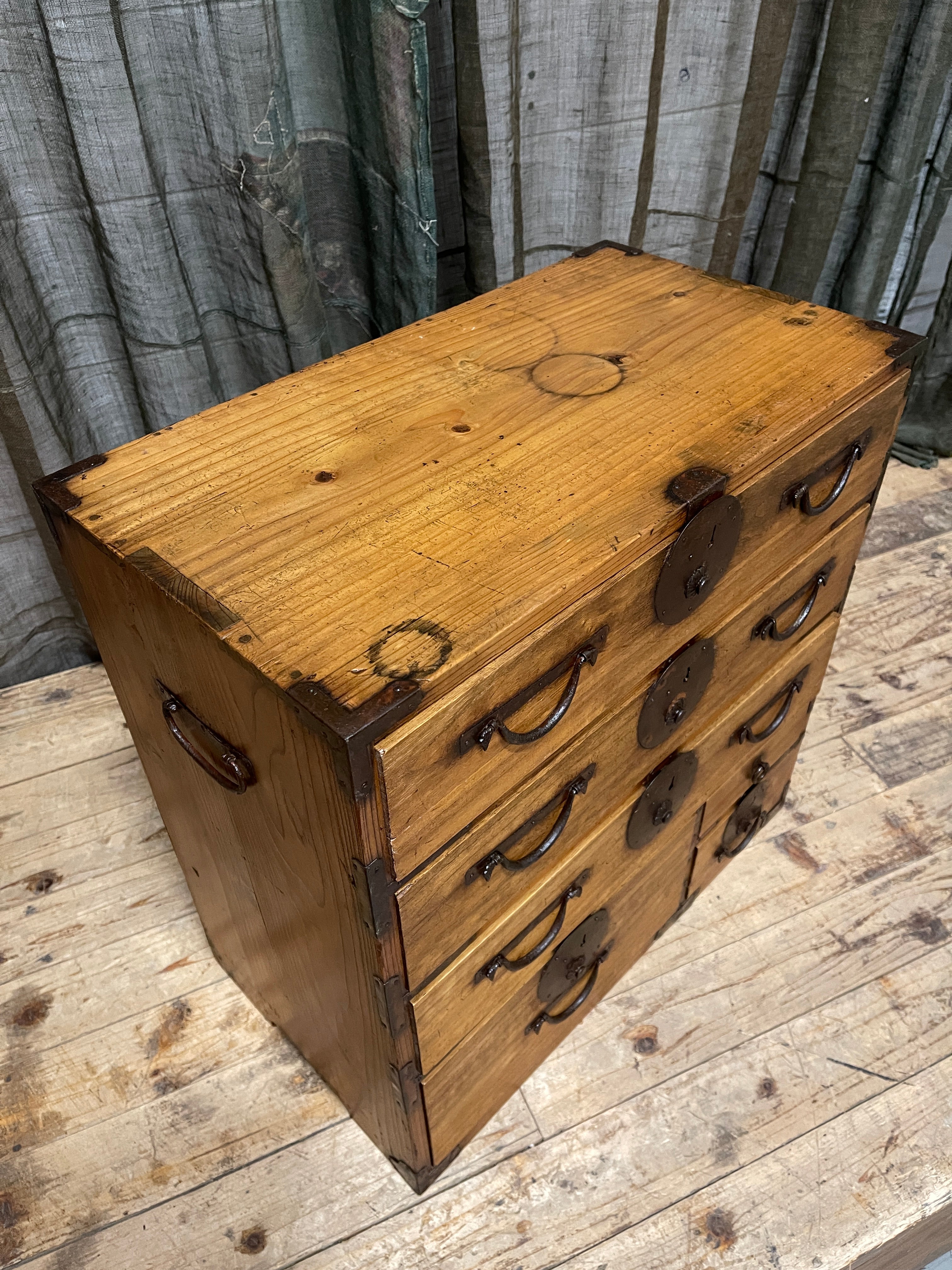 Ko Dansu, Japanese Side Cabinet - Paulownia | Meiji
