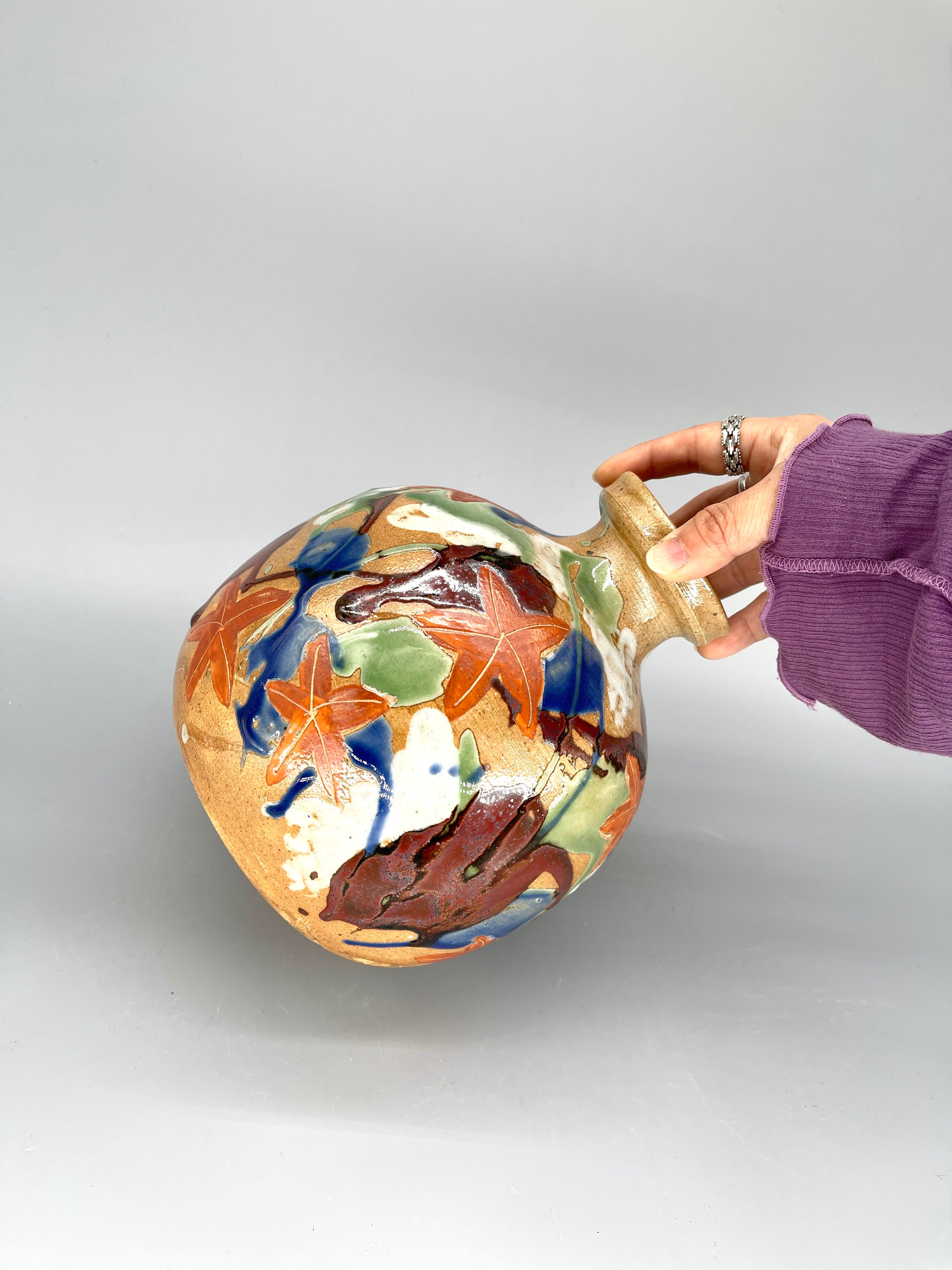 Japanese Vase With Japanese Maple Design