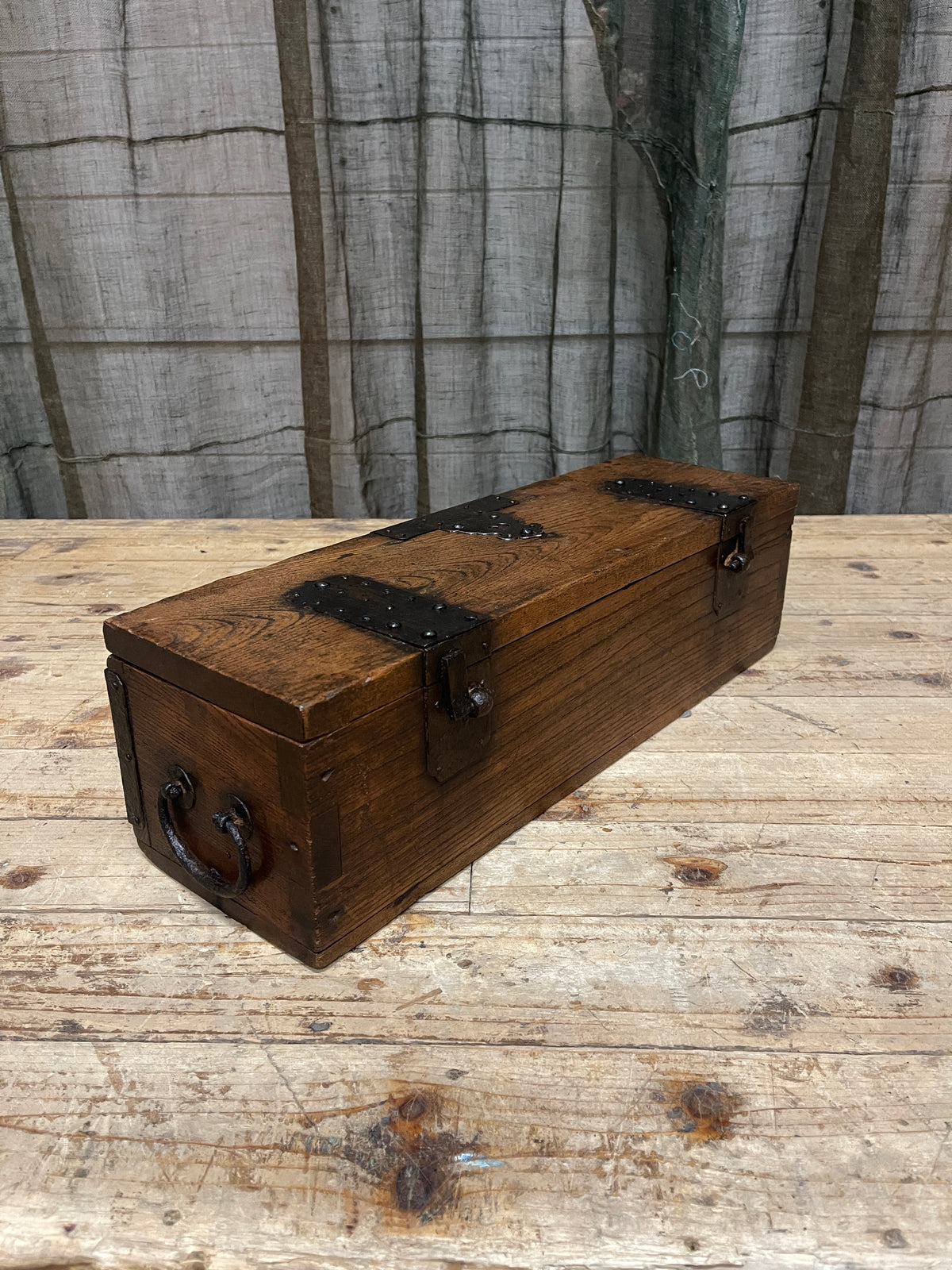 Japanese Zeni Bako, Cash Box - Elm