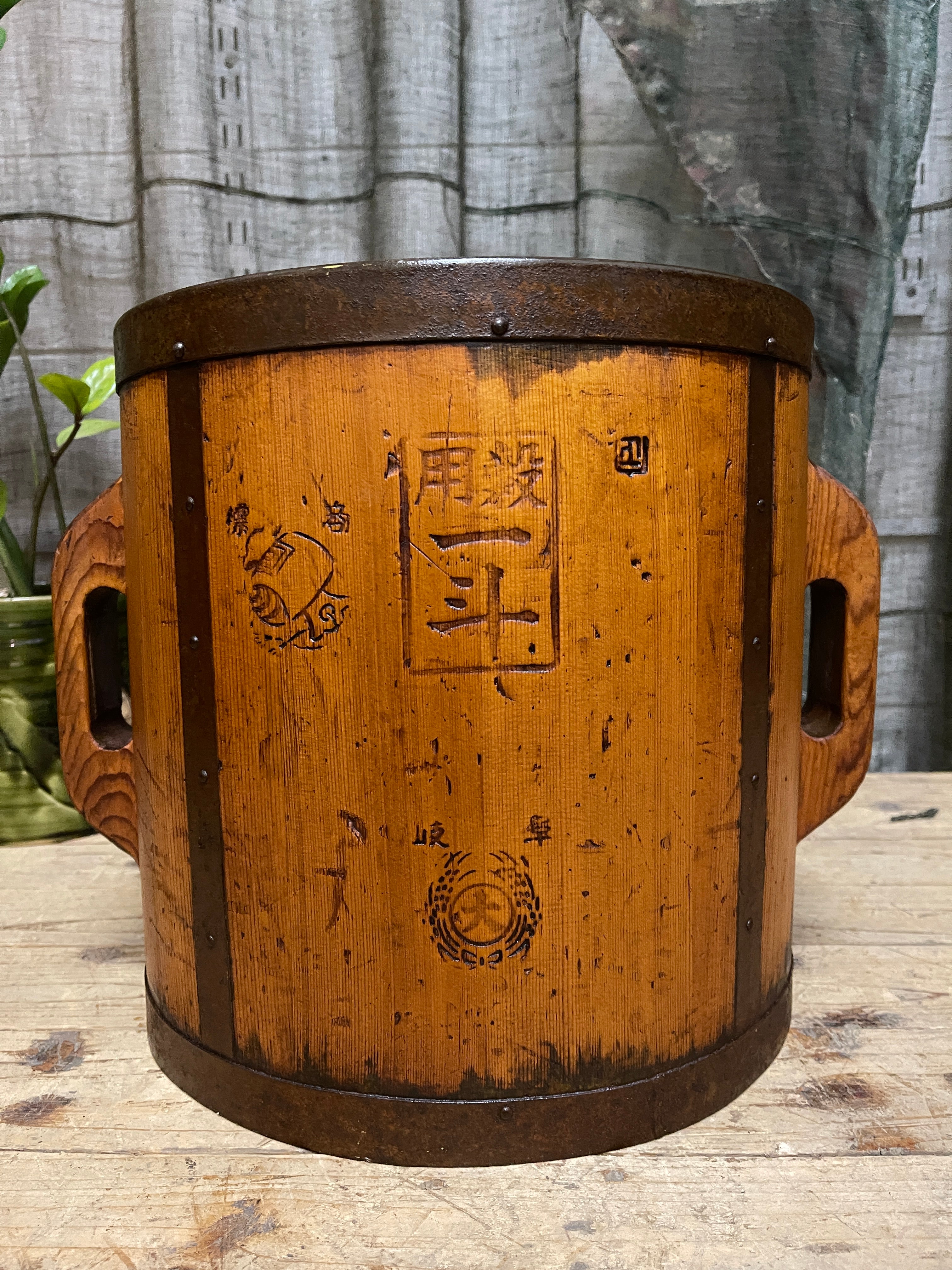 Tomasu, Antique Japanese Rice Measure Bucket