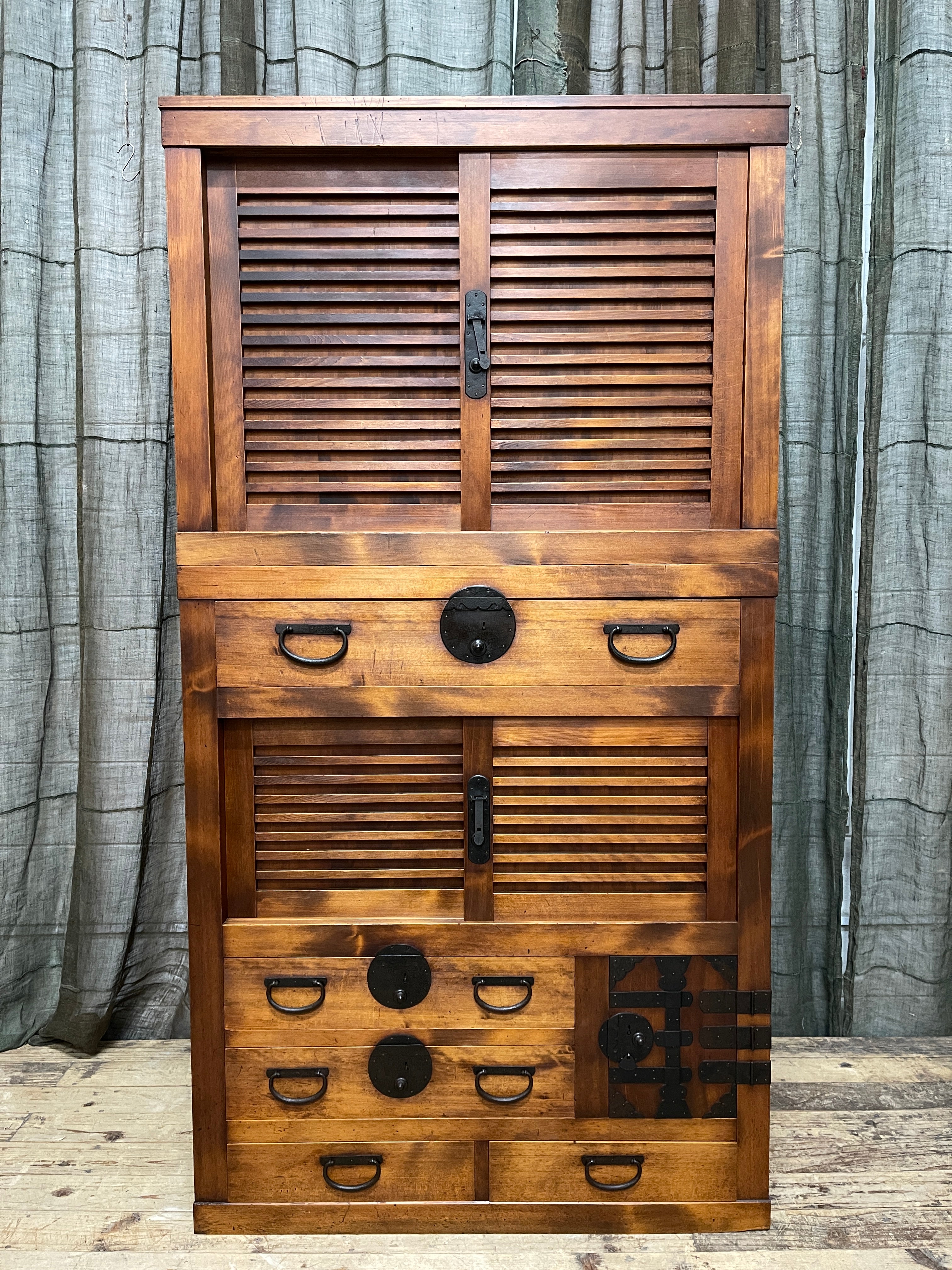 Japanese Choba Dansu, Merchant’s Chest – Cedar & Cypress | Meiji