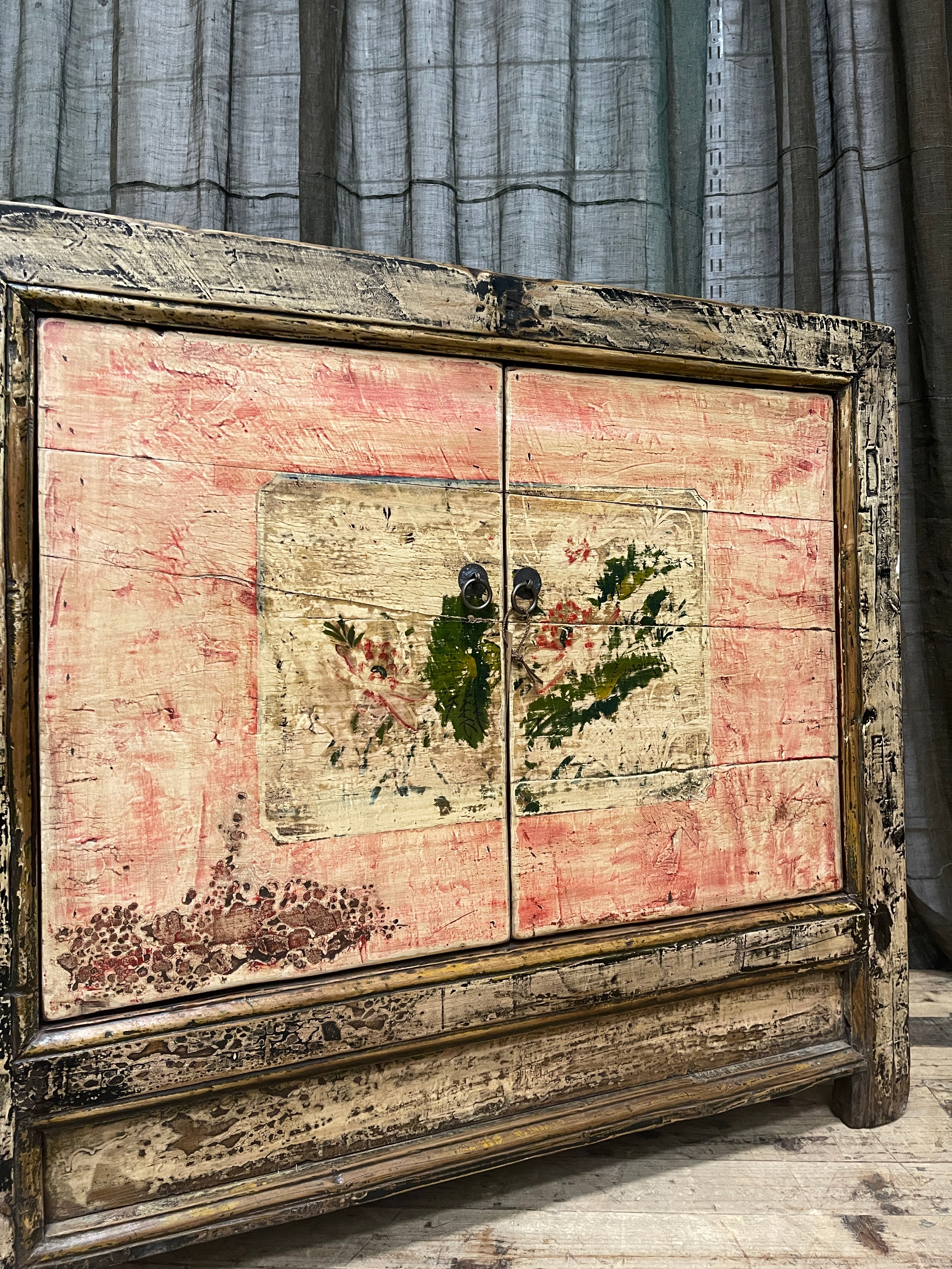 Antique Chinese Cabinet with Original Painted Finish | c.1900