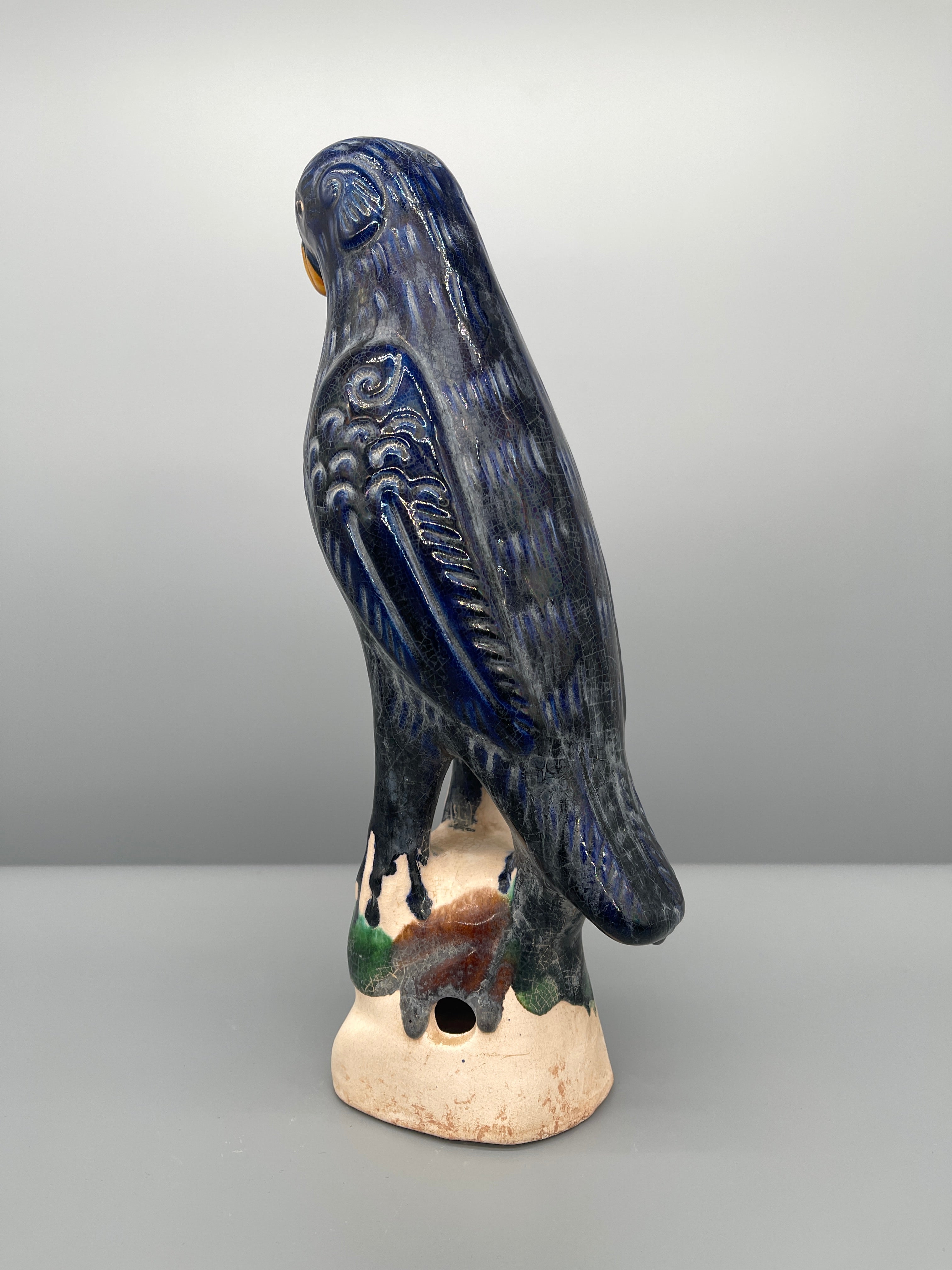 Chinese Ceramic Indigo Blue Parrots