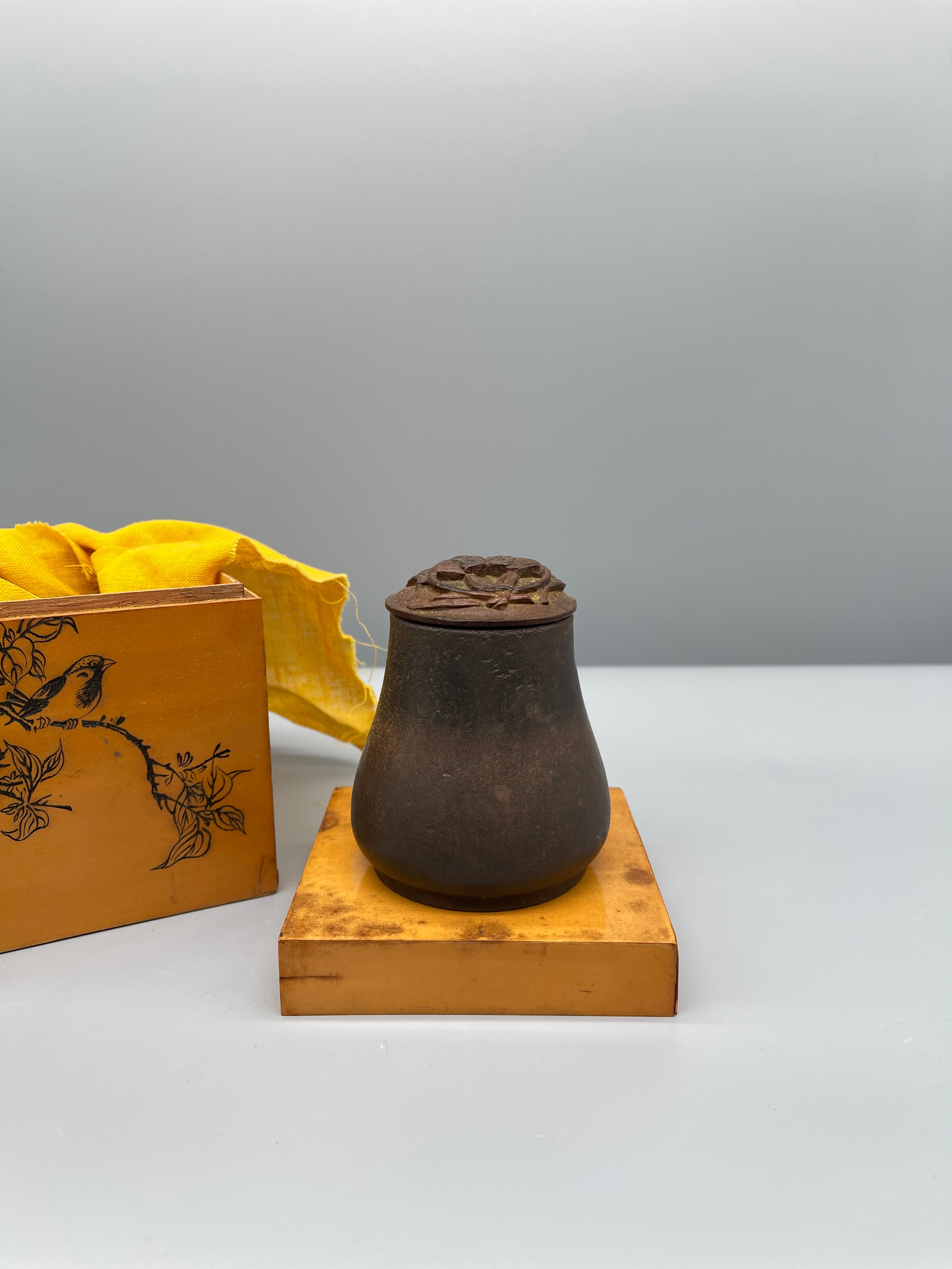 Vintage Japanese Bronze Kogo, Incense Container