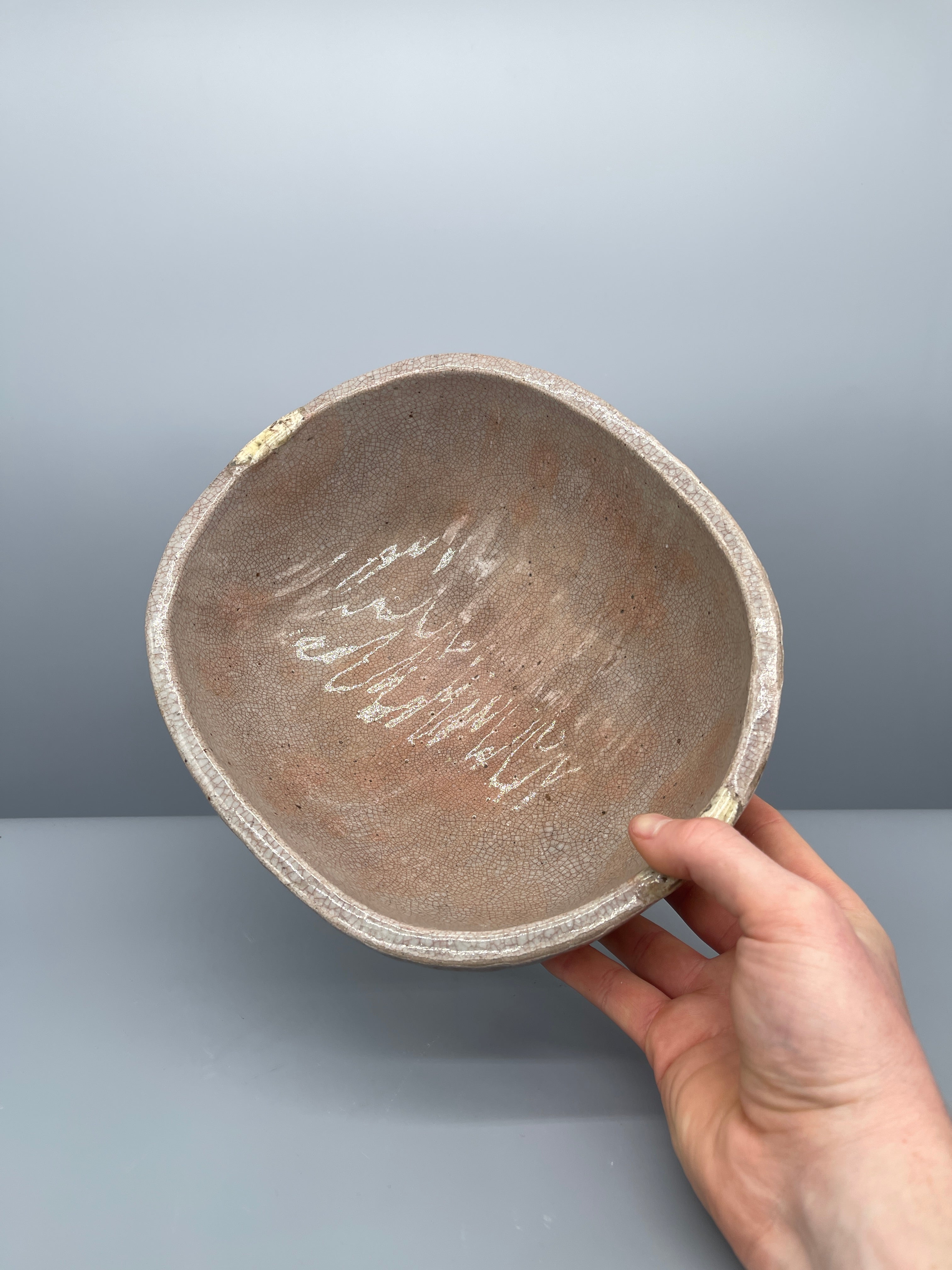 Vintage Japanese Hagi-Ware Serving Bowl