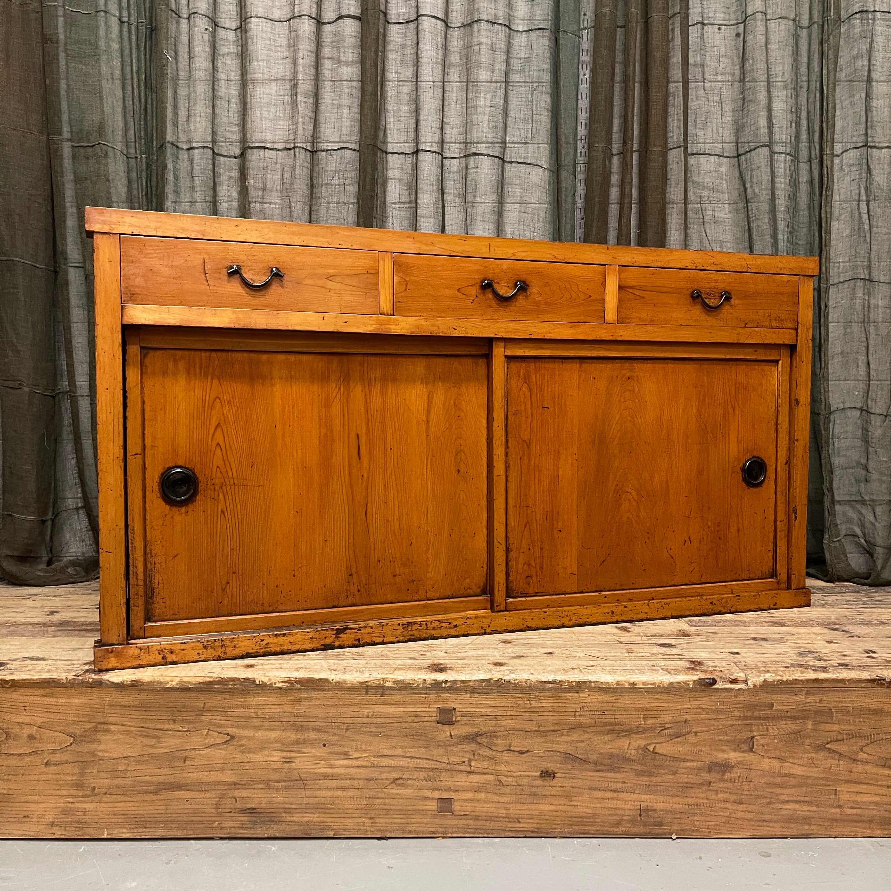 Antique Japanese Sideboard - Cedar & Cypress | Meiji
