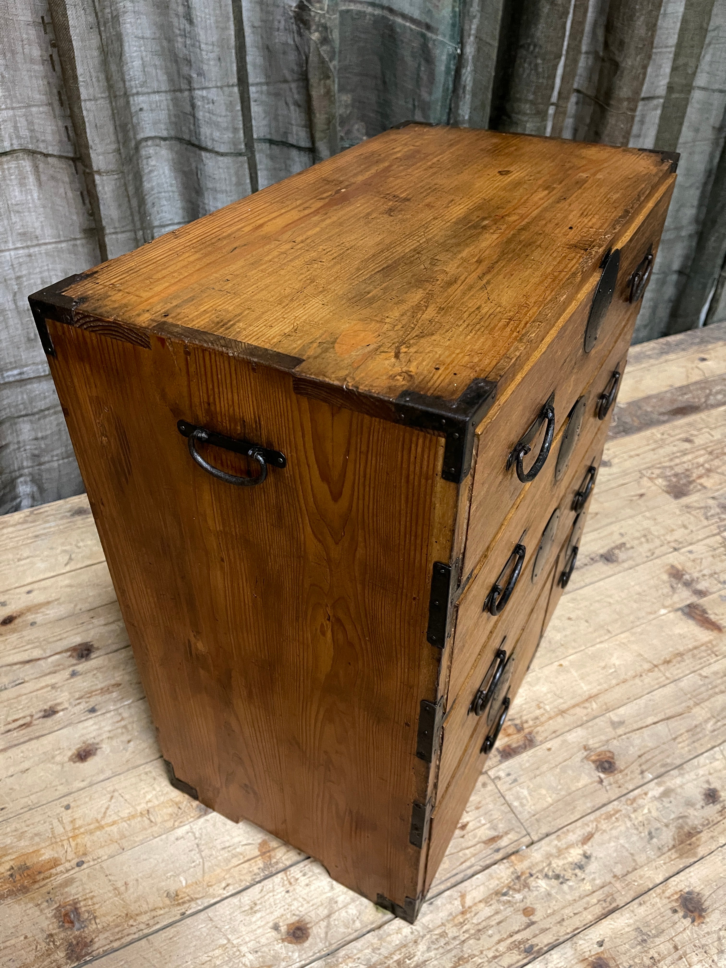 Ko Dansu, Japanese Side Cabinet - Paulownia & Cedar | Taisho