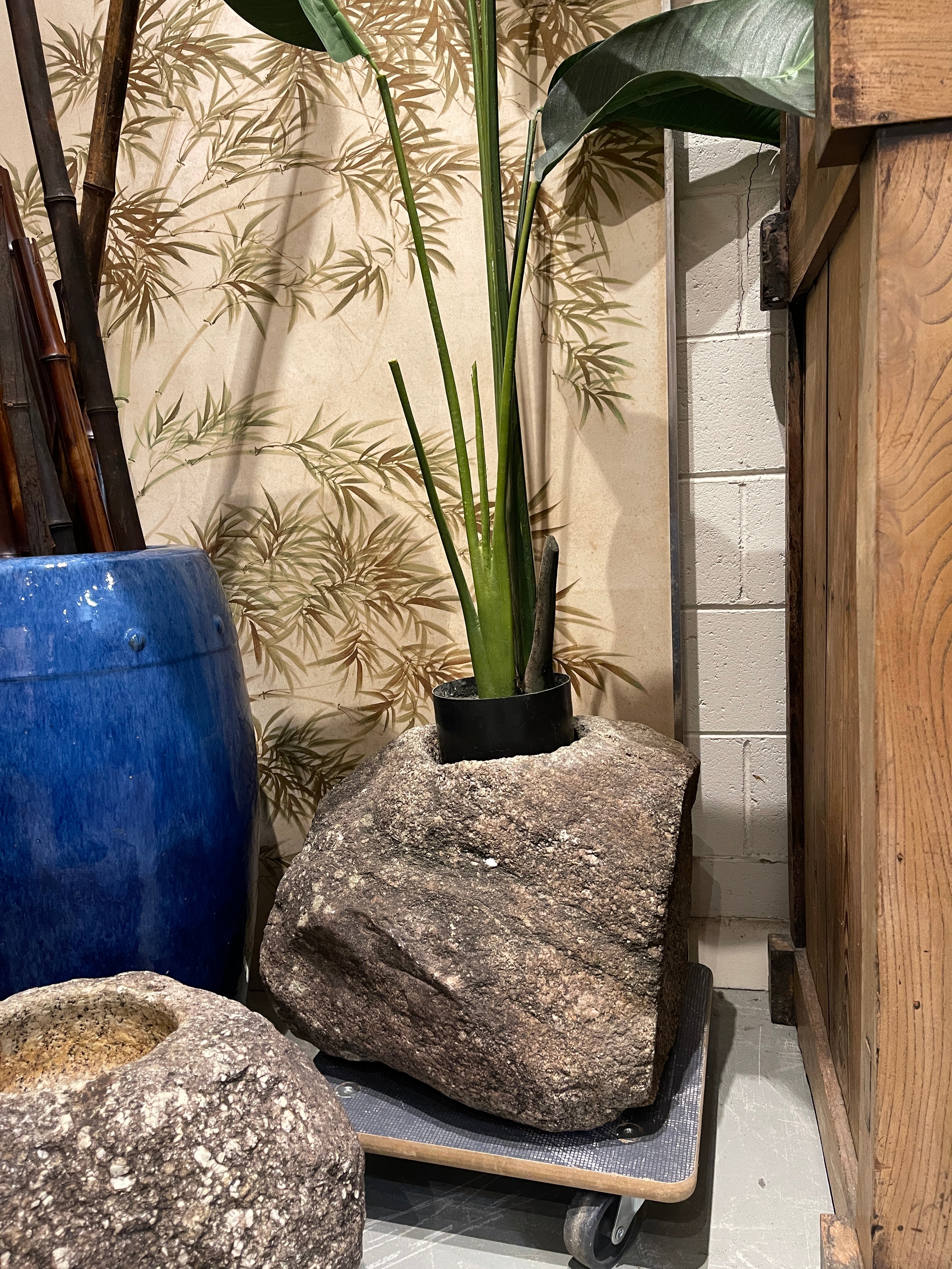 Japanese Chozubachi, Stone Water Basin - Granite | Meiji