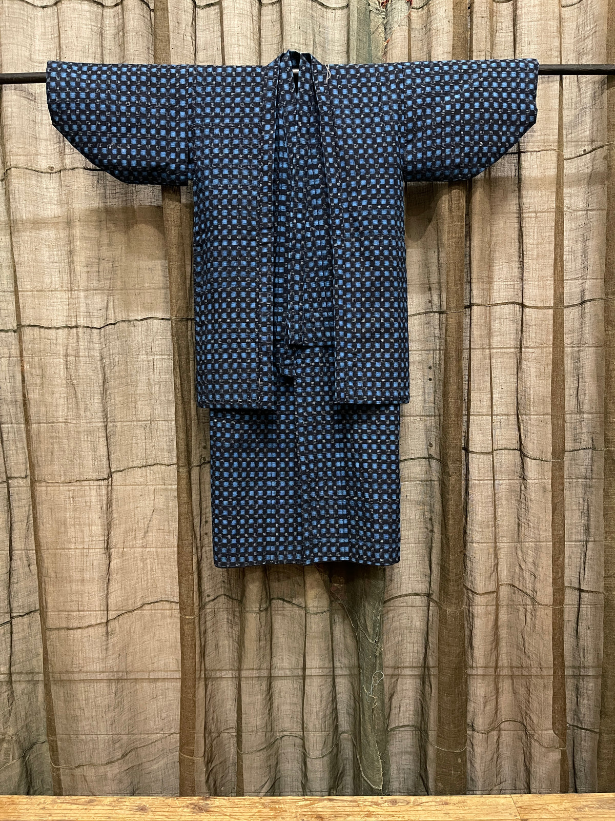 Vintage Japanese Kasuri Cotton Children Kimono | Ensemble