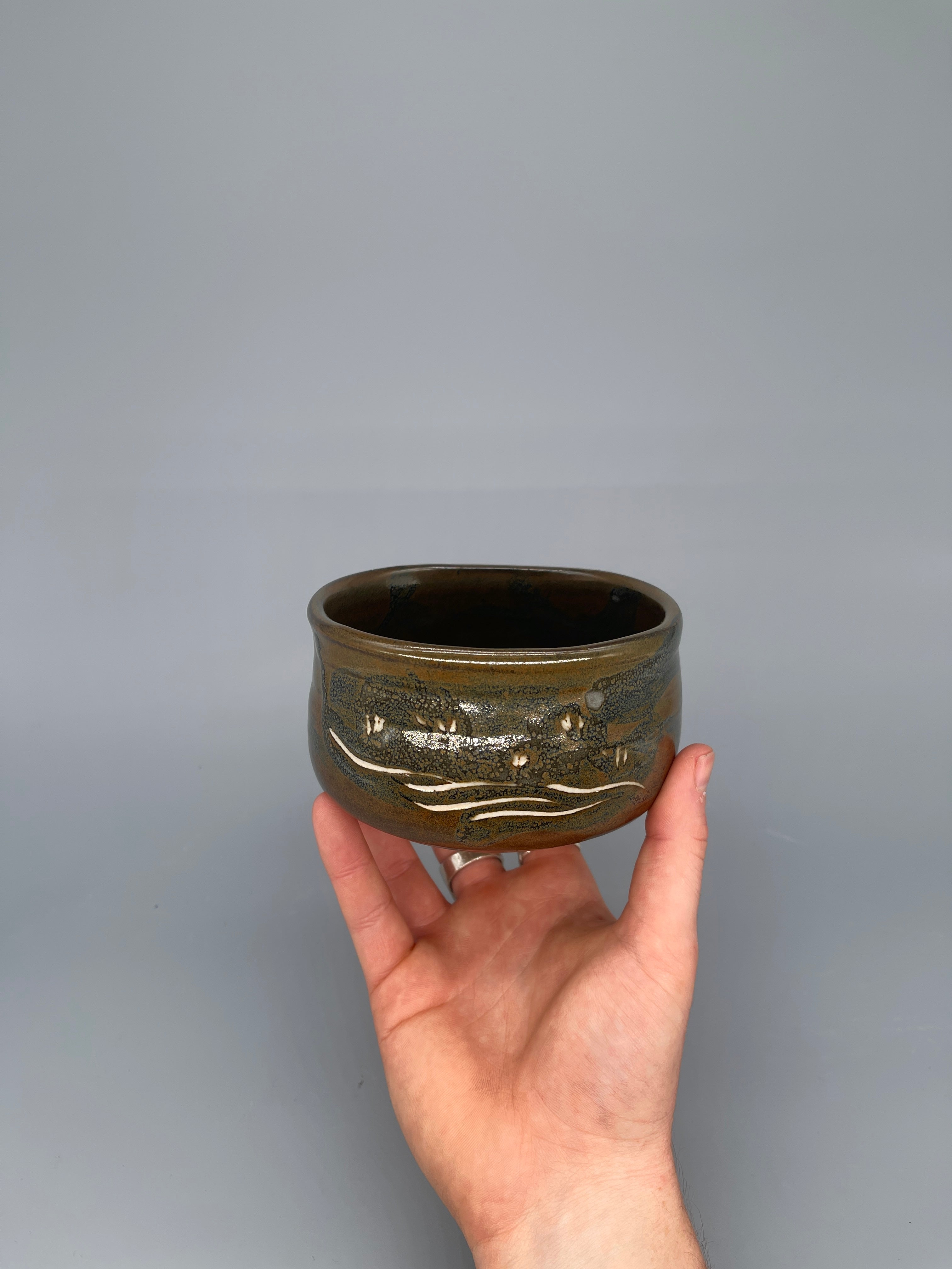 Vintage Japanese Matcha Bowl, Chawan - Brown, Earthy Glaze
