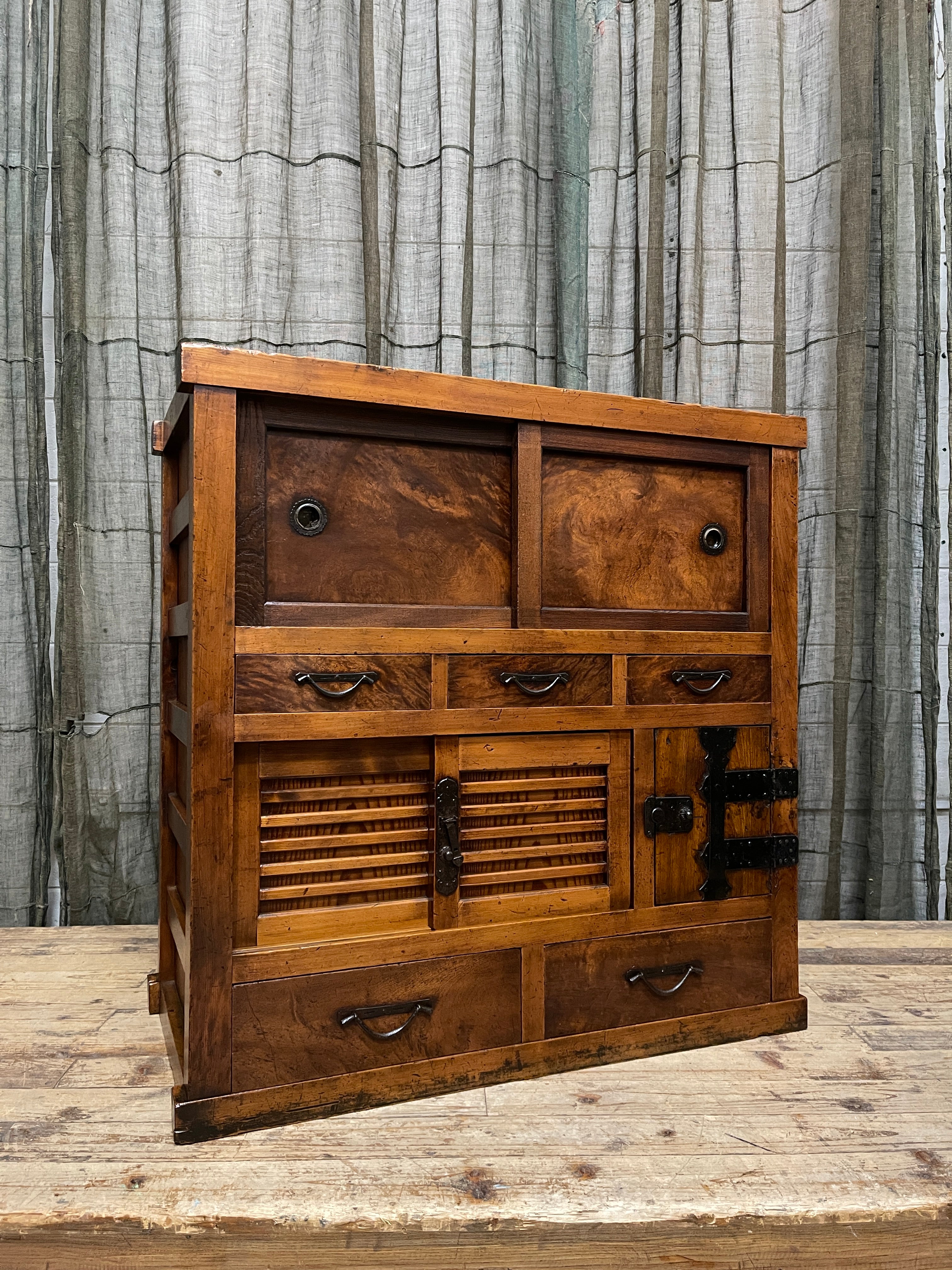 Japanese Choba Dansu, Merchant’s Chest –  Cypress & Cedar & Elm | Edo