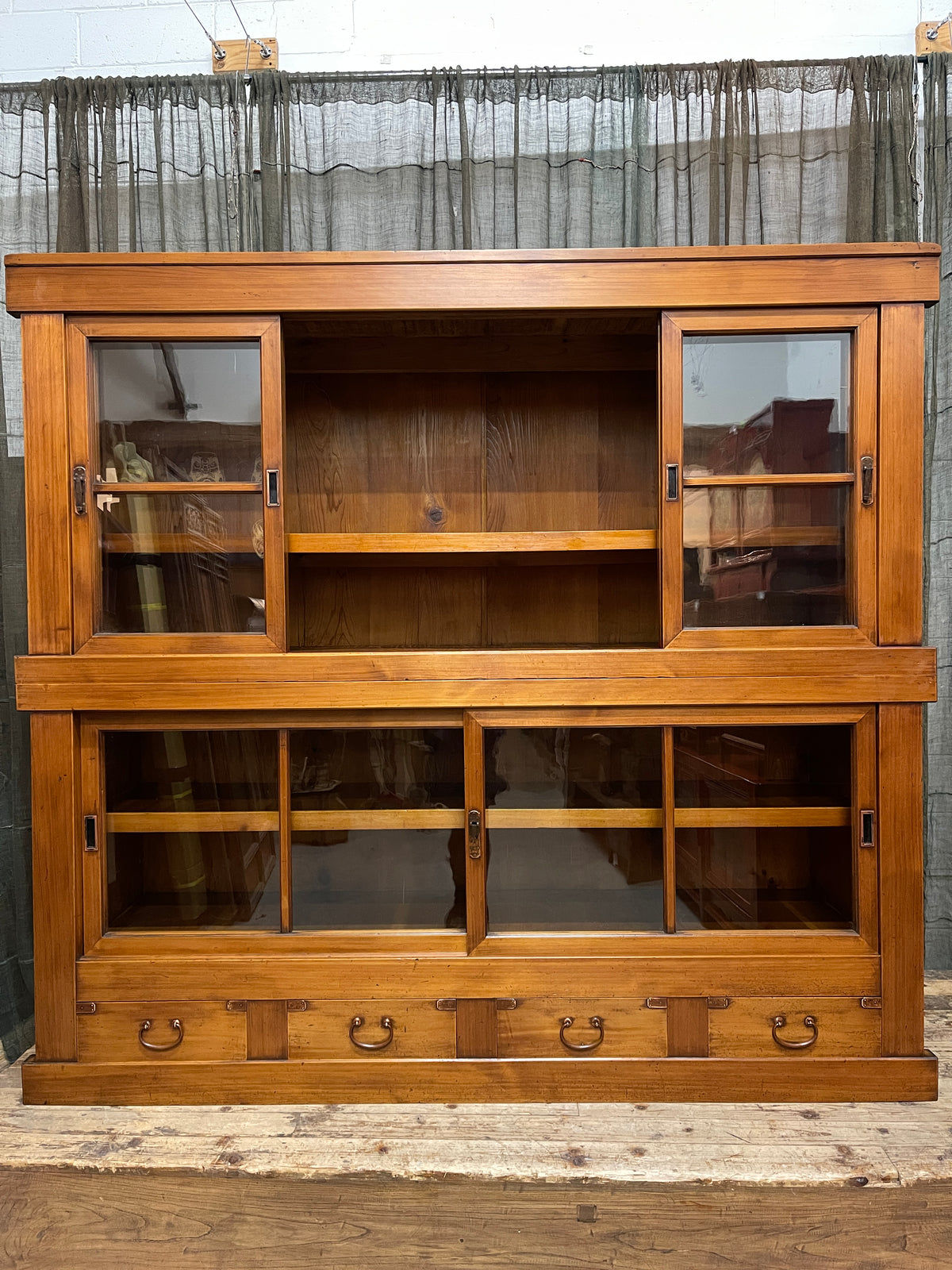 Japanese Shop Display Cabinet - Cypress & Cedar | Meiji