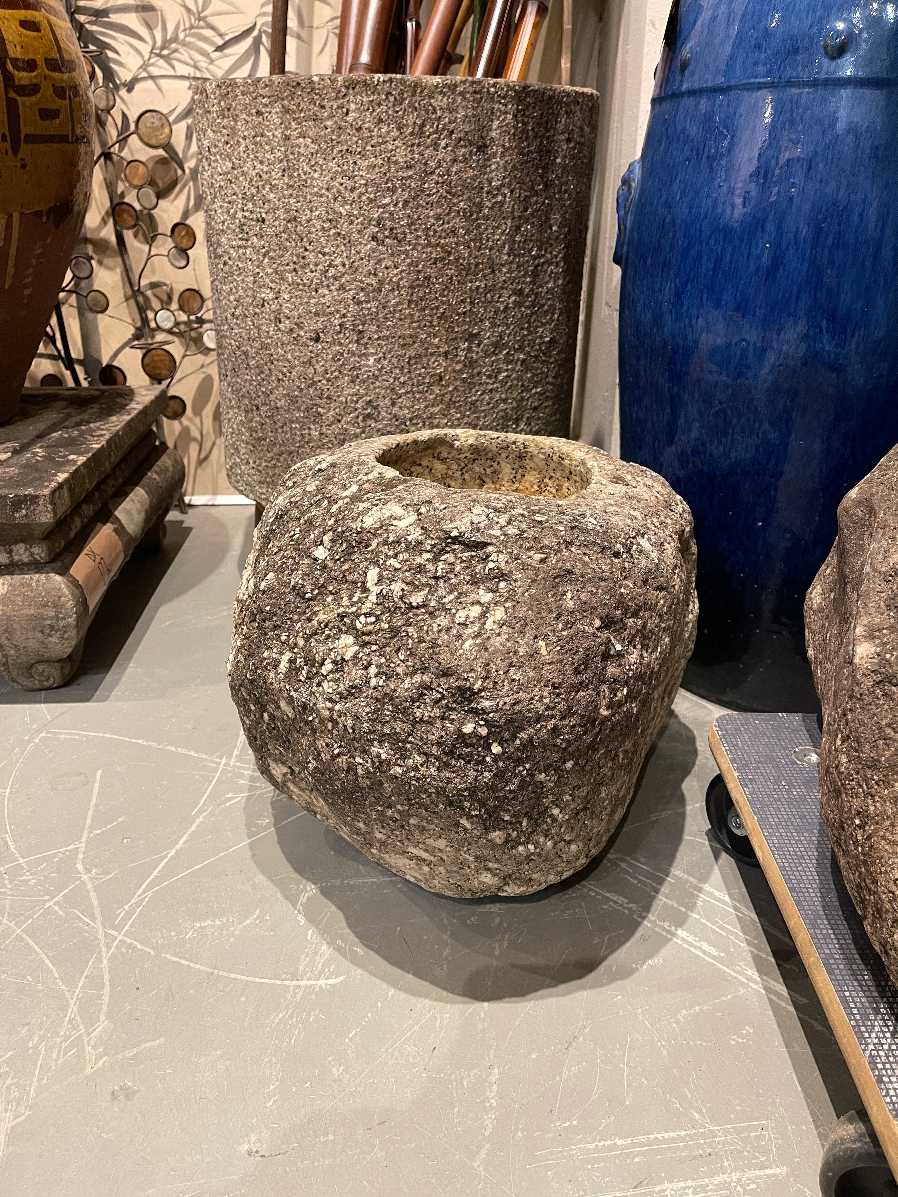 Japanese Chozubachi, Stone Water Basin - Granite | Meiji