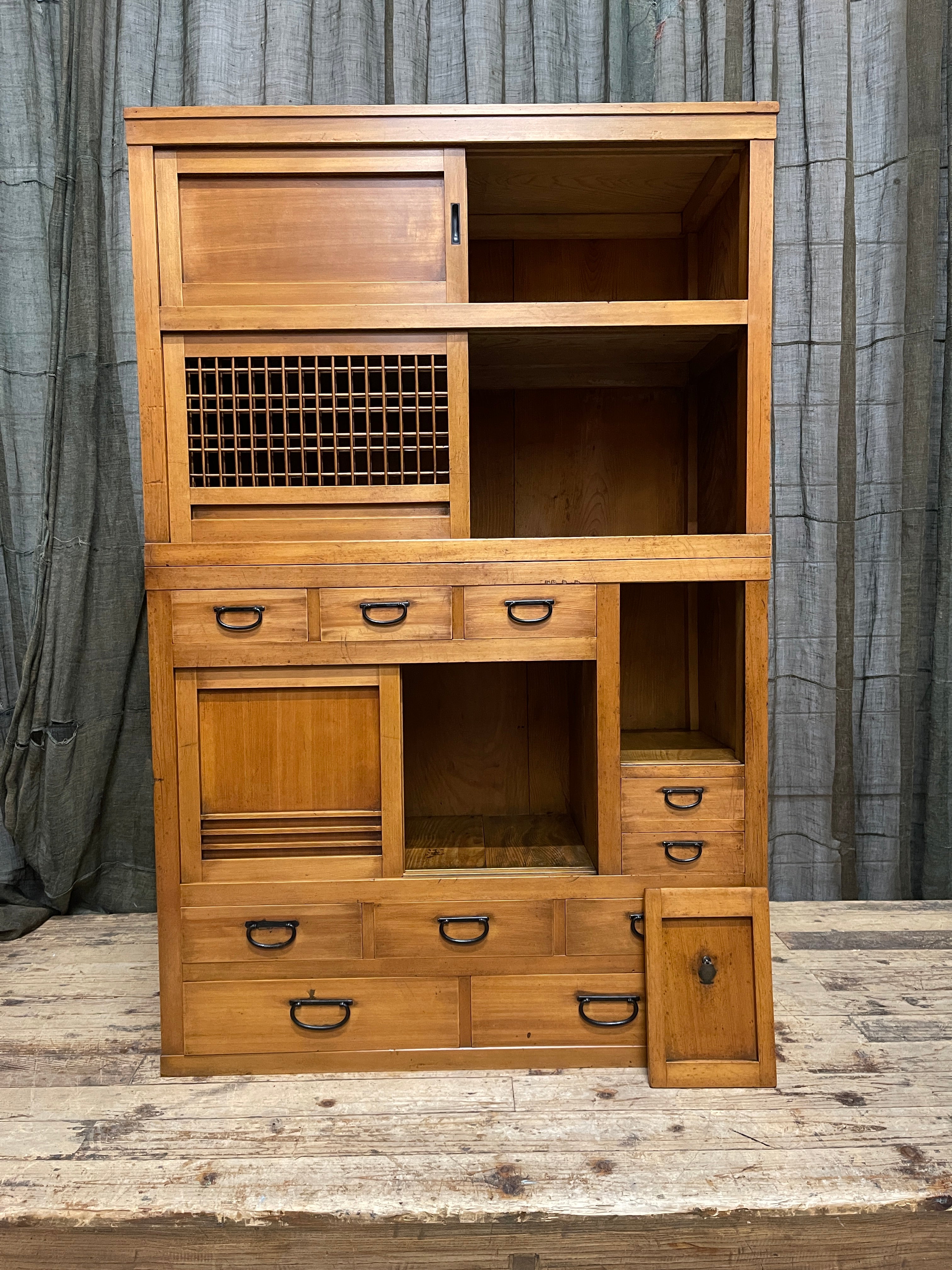 Mizuya, Antique Japanese Kitchen Cabinet - Cedar & Cypress | C.1915