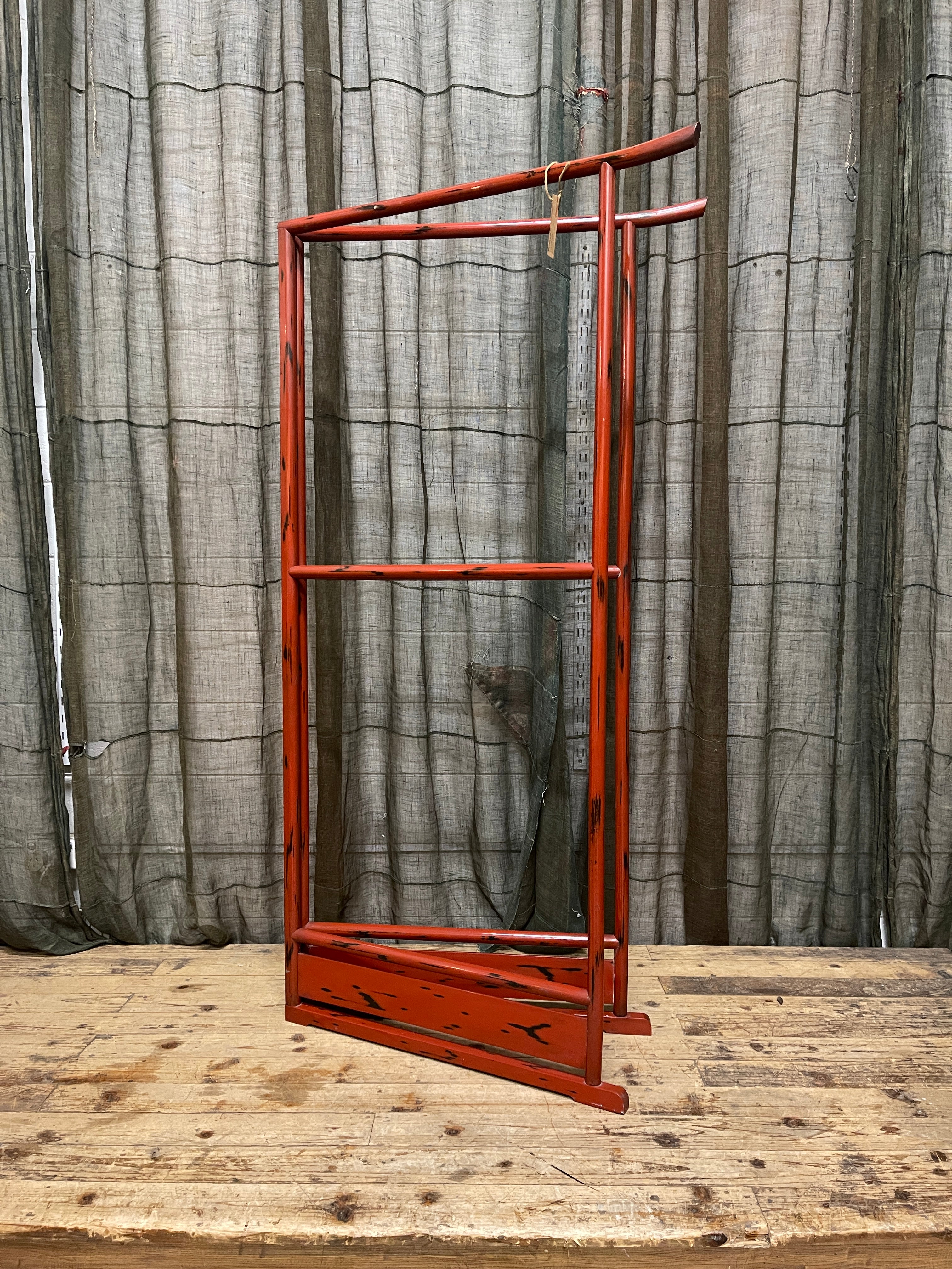Vintage Japanese Kimono Stand | Negoro Lacquered