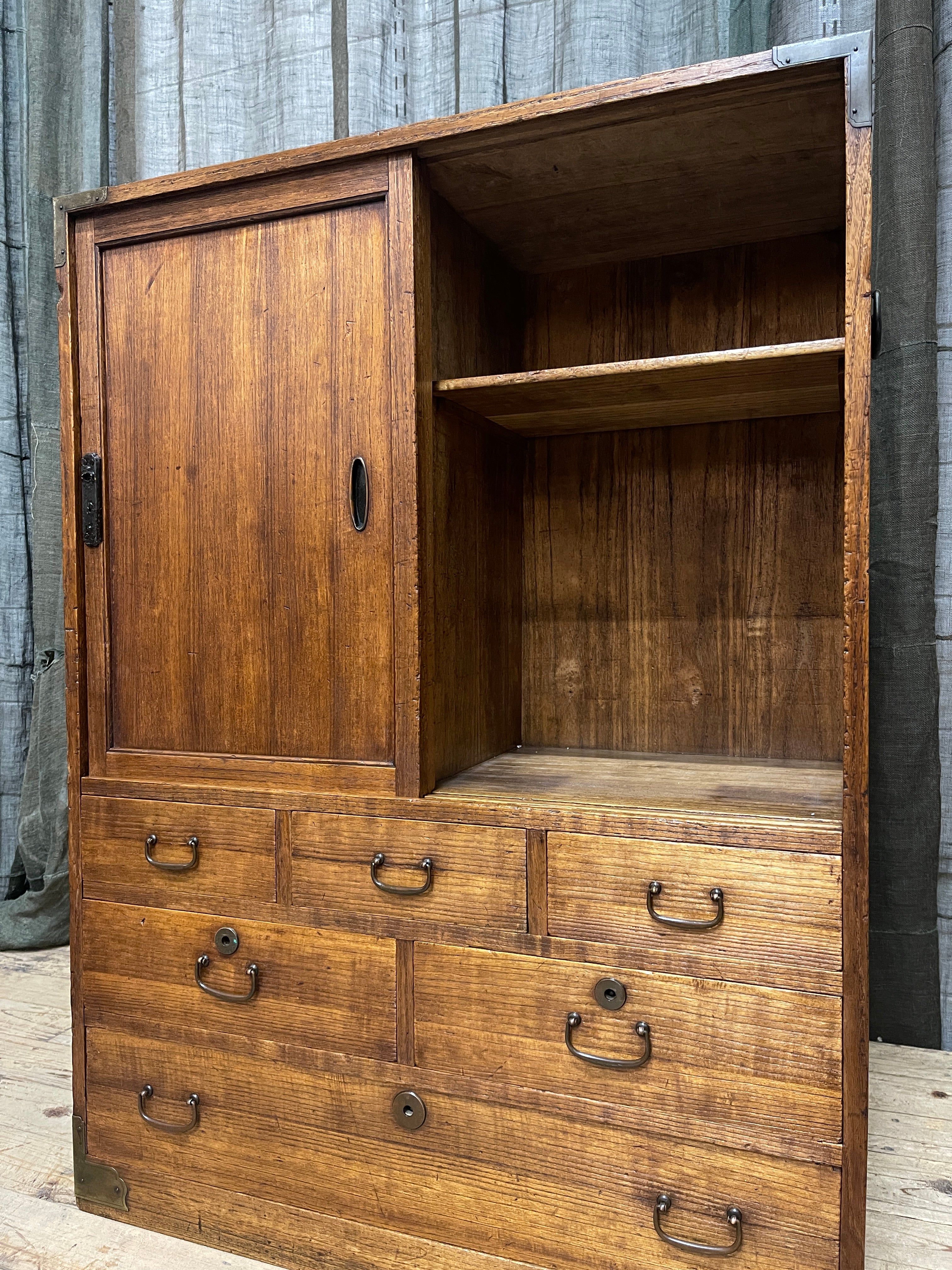 Japanese Choba Dansu, Merchant’s Storage Cabinet –  Paulownia | Showa