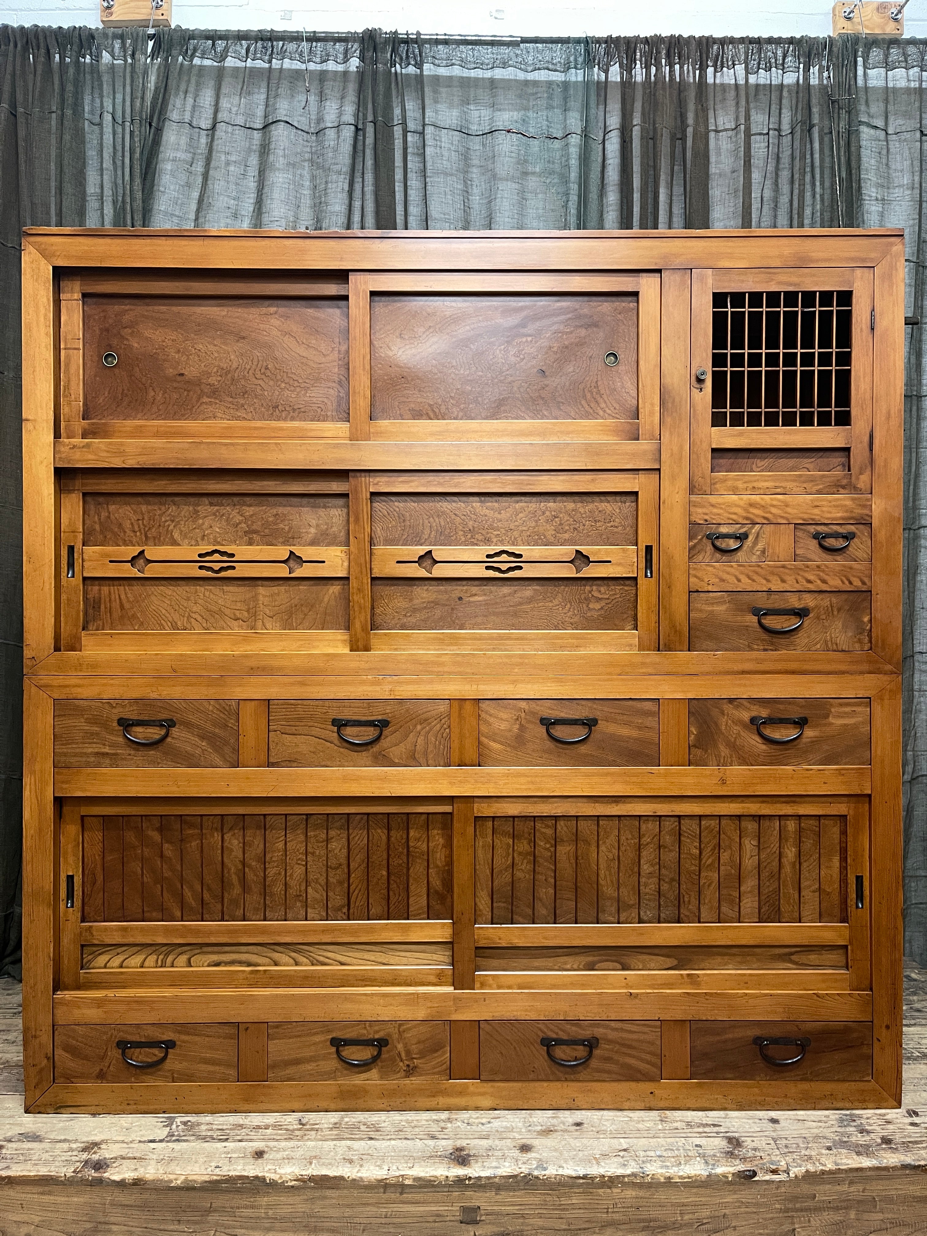 Japanese Mizuya, Kitchen Cabinet - Cedar & Cypress & Elm | Taisho, c.1920