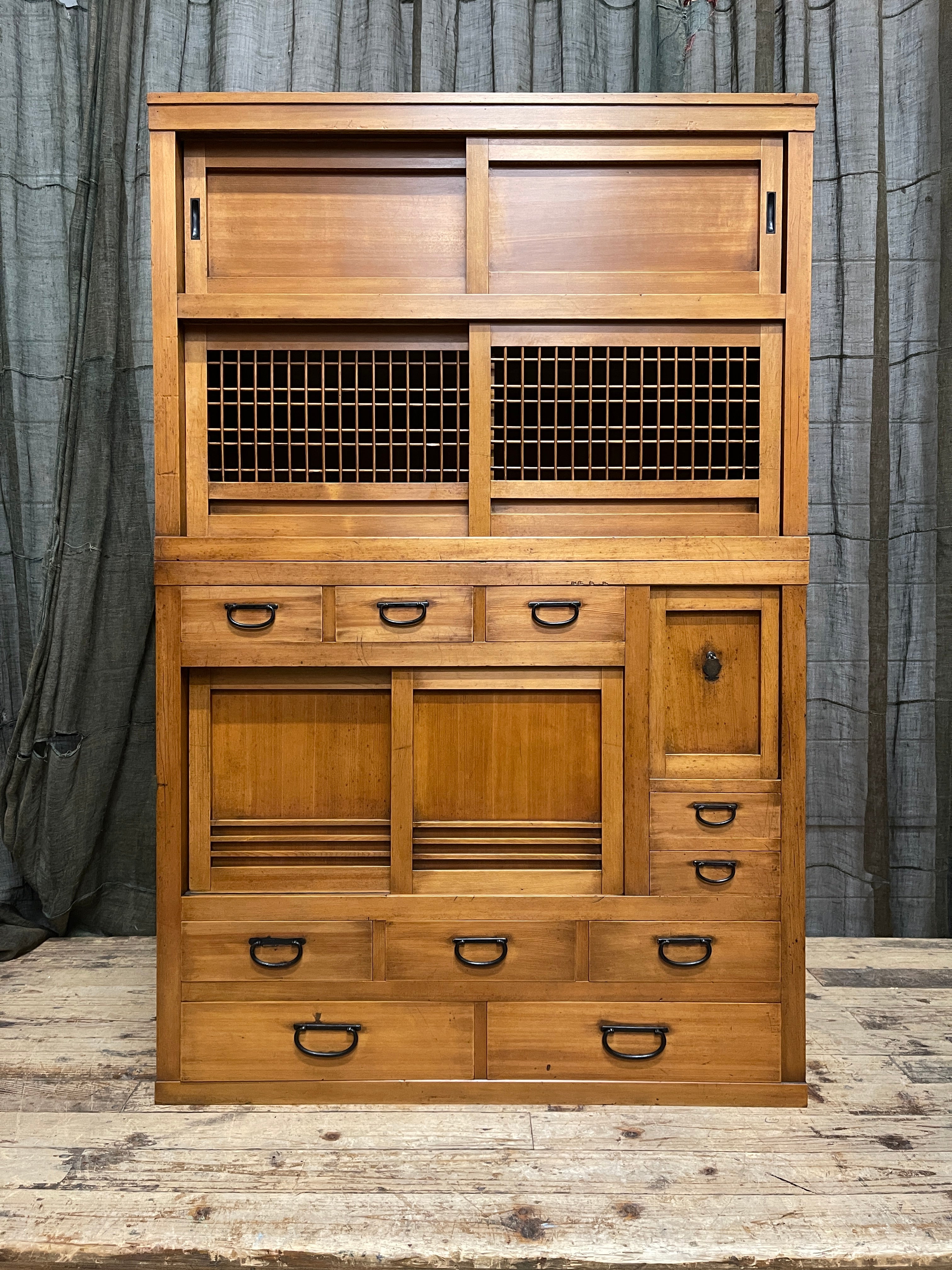 Mizuya, Antique Japanese Kitchen Cabinet - Cedar & Cypress | C.1915