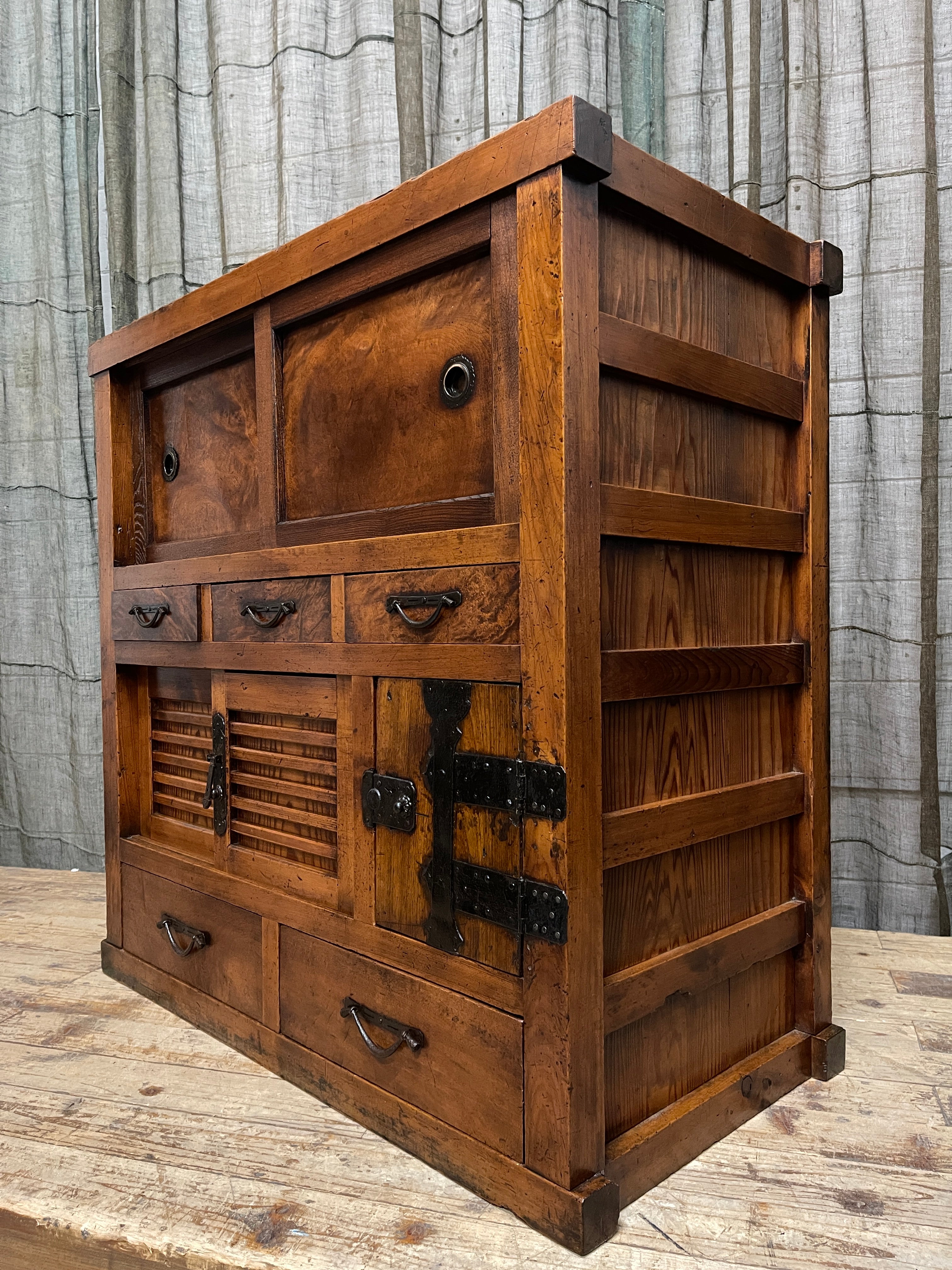Japanese Choba Dansu, Merchant’s Chest –  Cypress & Cedar & Elm | Edo