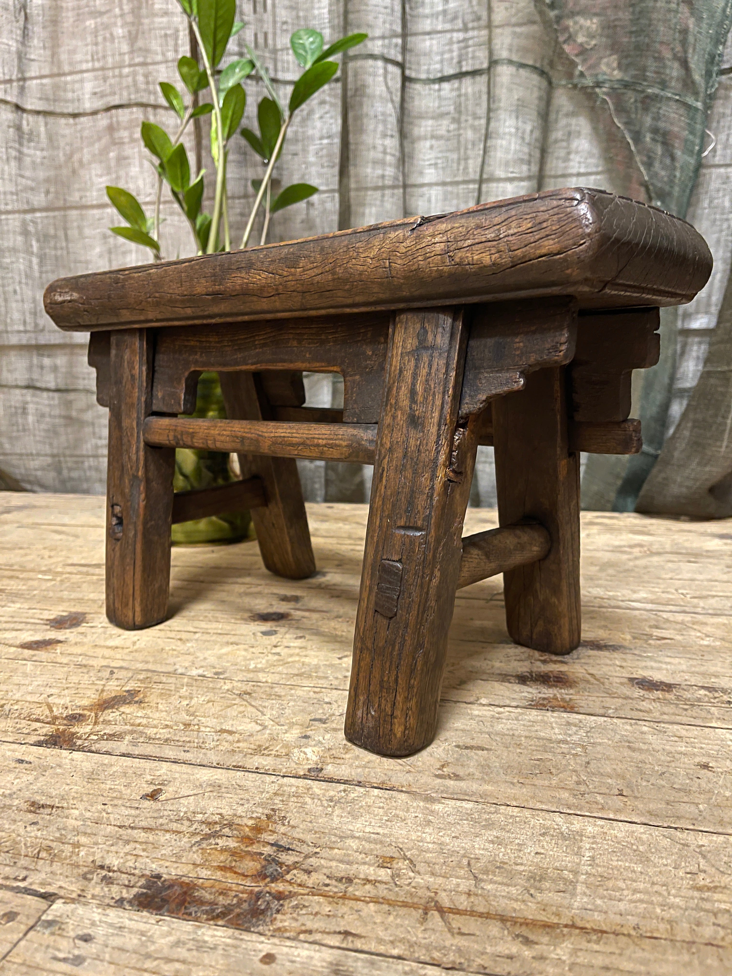 Antique Chinese Provincial Mini Stool