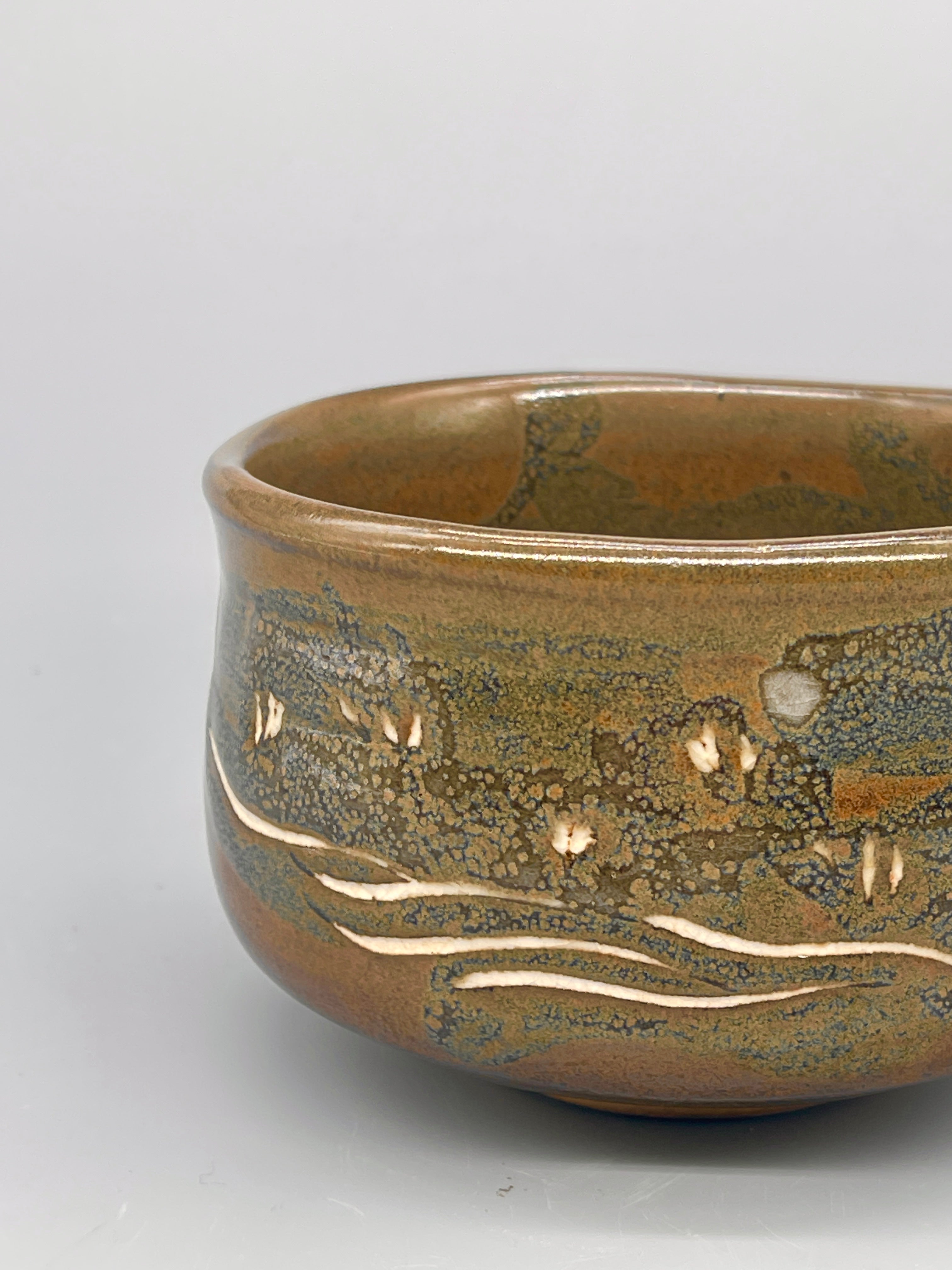 Vintage Japanese Matcha Bowl, Chawan - Brown, Earthy Glaze