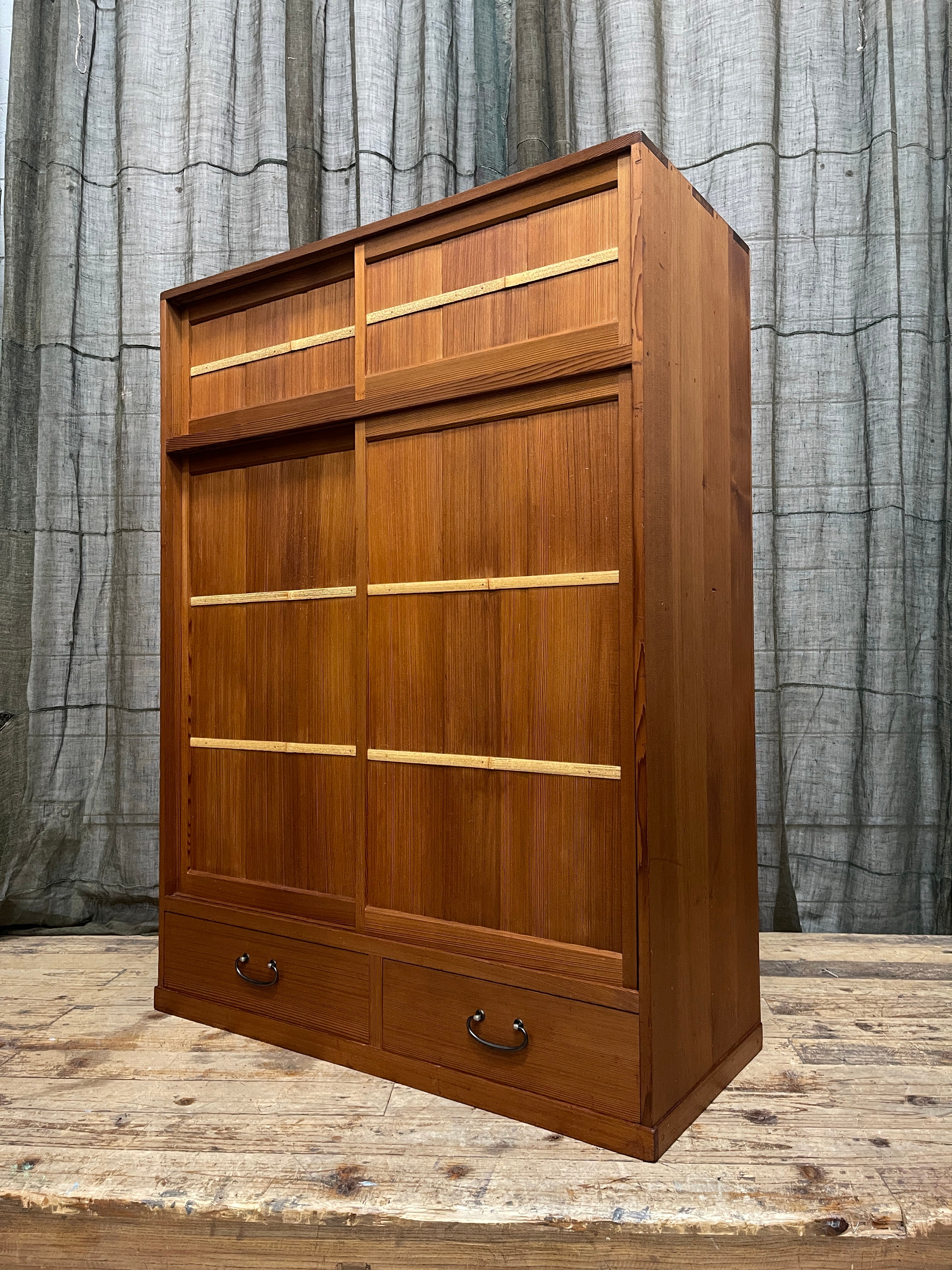 Cha-Mizuya Dansu, Japanese Tea Cabinet - Cedar | Showa