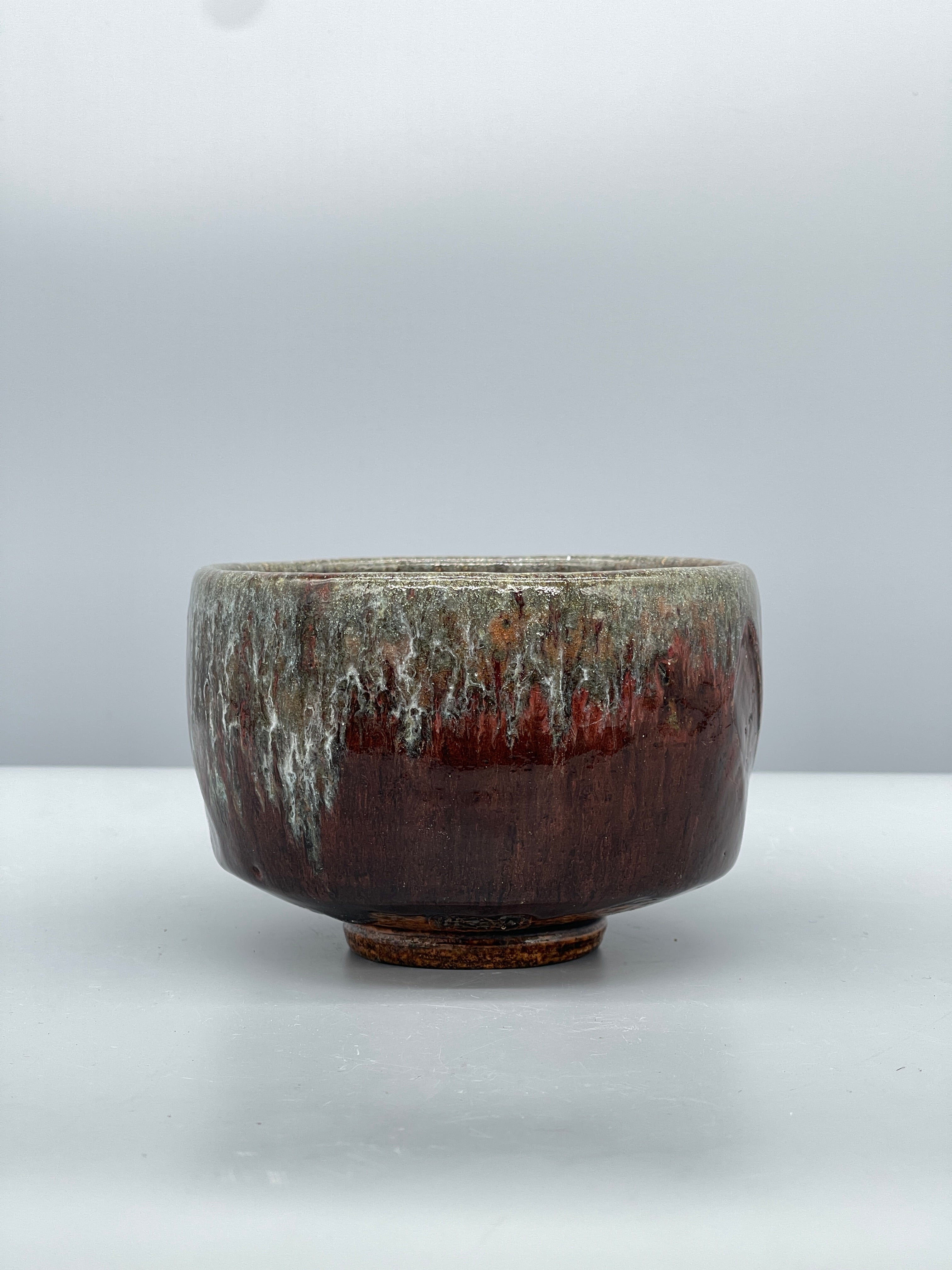 Vintage Japanese Chawan, Tea Bowl - Blue, Dark Glaze