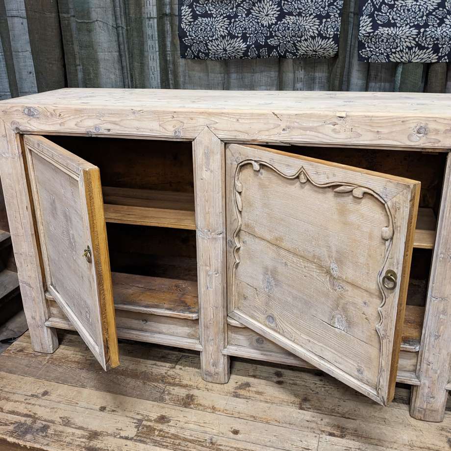 Antique Chinese Sideboard From Gansu Province - Cypress | c.1900