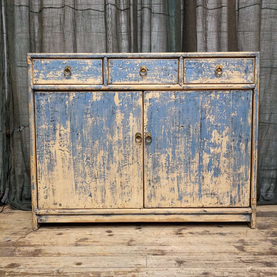Provincial Style Chinese Storage Cabinet - Blue