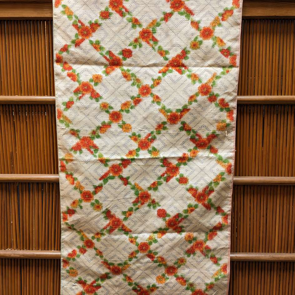 Japanese Silk Fabric, Floral Pattern