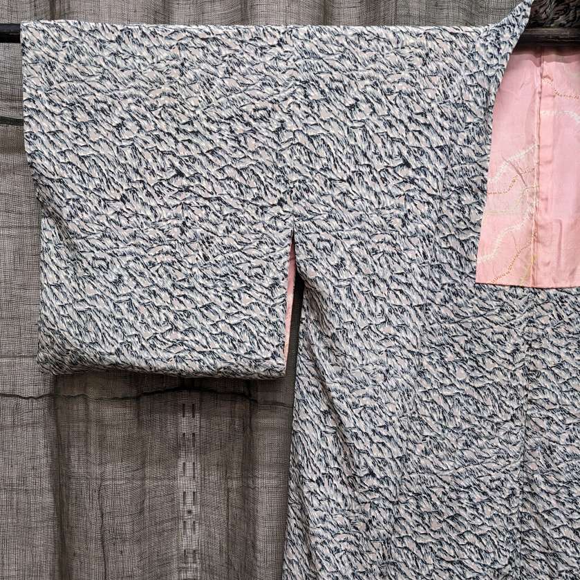 Japanese Haori-Kimono Jacket - Soft drape mountain design