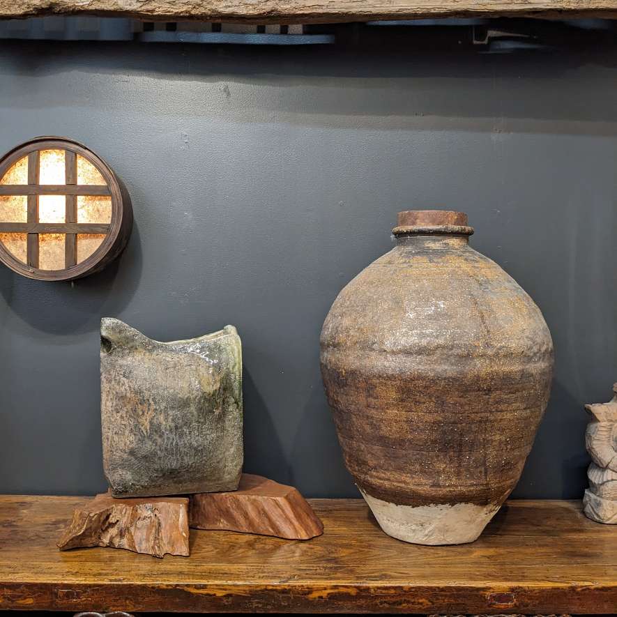 Vintage Japanese Shigaraki Ikebana Vase